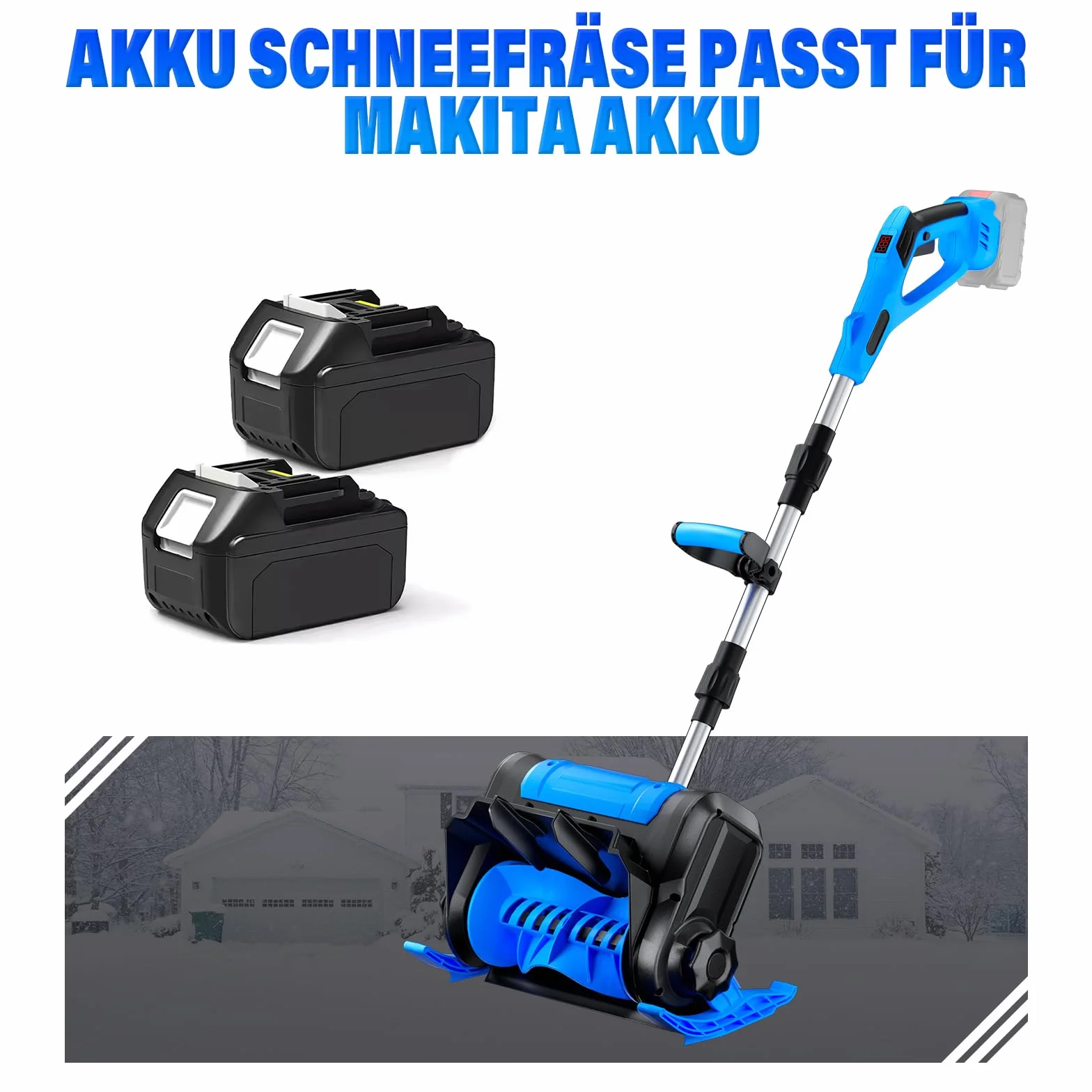 Makita 21 V Souffleuse à Neige sans Fil 1000W, Largeur 30 cm, Distance 8,5 m