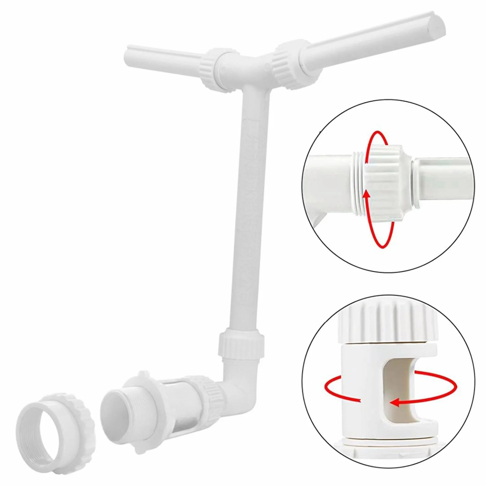Fontaine de Piscine à Double Jet d'Arrosage Cascade Pulvérisateur avec Adaptateur