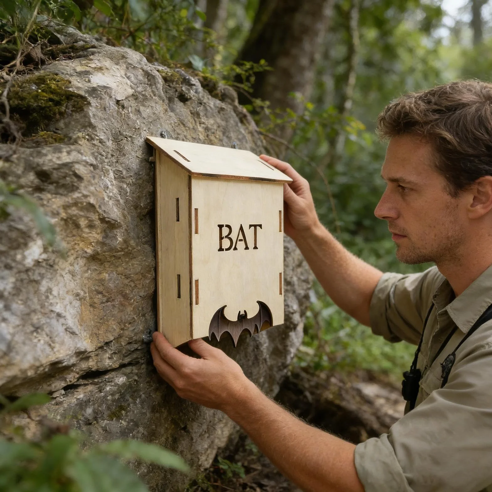 Abri en Bois pour Chauves-Souris Gîte d'Extérieur pour Jardin