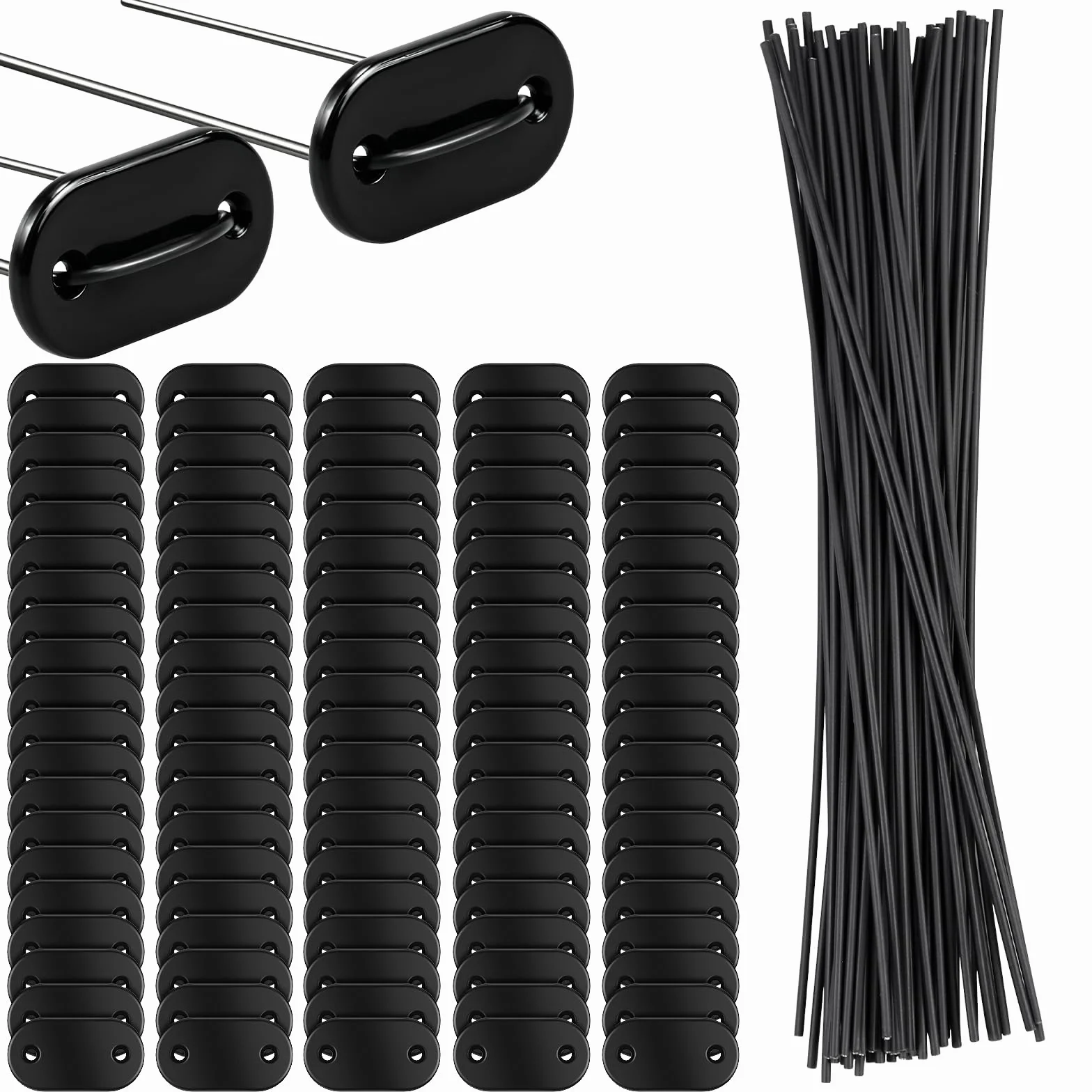 Kit de Fixation de Clôture Brise-Vue Résistant aux Intempéries - 100 Pièces Attaches avec Clips et Câbles