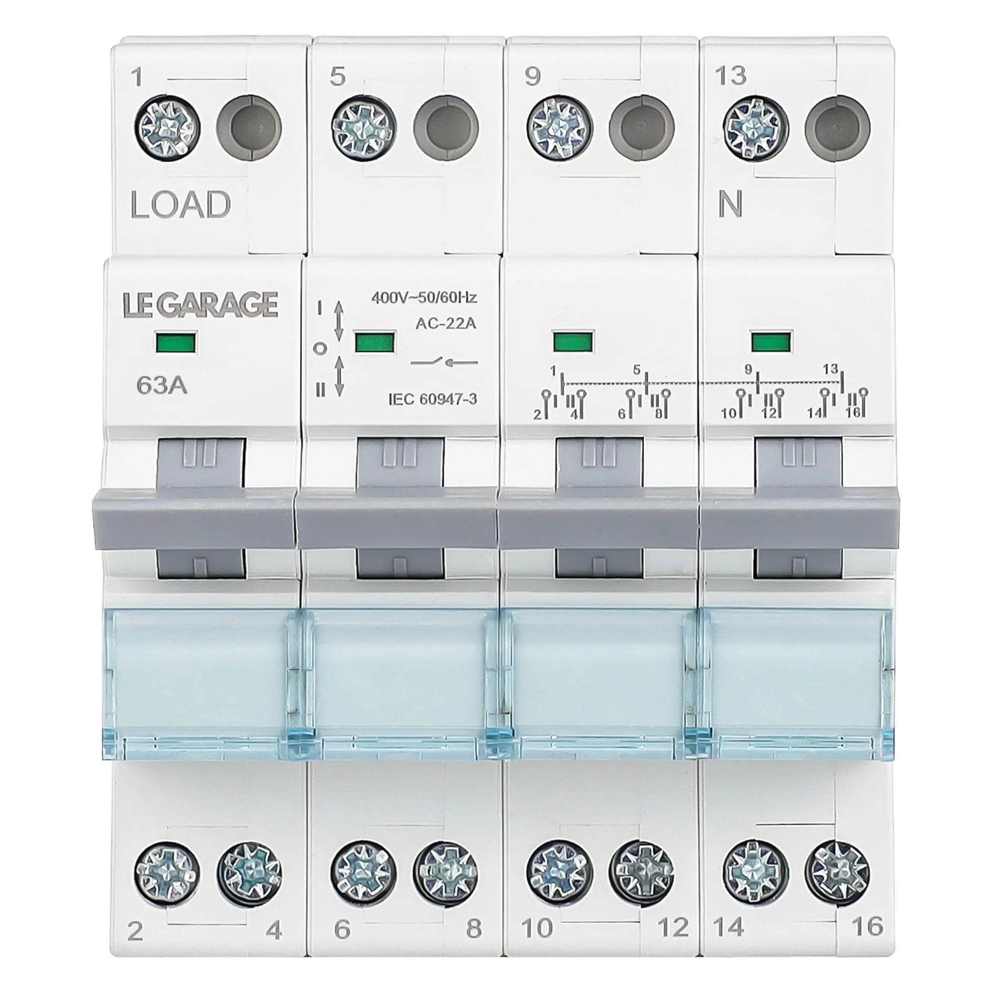 Interrupteur de transfert manuel 63 A 4P + 4P MTS AC automatique disjoncteur magnétothermique à changement modulaire