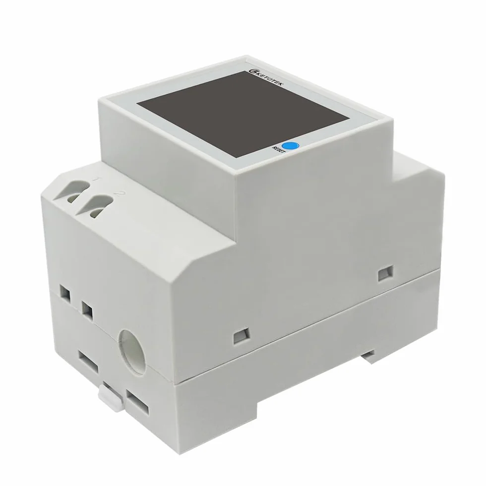 KETOTEK Compteur d'énergie monophasé Compteur d'électrique numérique AC 40-300V 100A Compteur Electrique 1 Phasé Wattmètre Rail DIN Mètre Watt KWh Voltmètre Ampèremètre