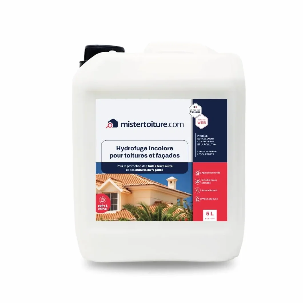 Hydrofuge imperméabilisant toitures, tuiles, murs et facades DIRECT USINE - protection toiture 5L