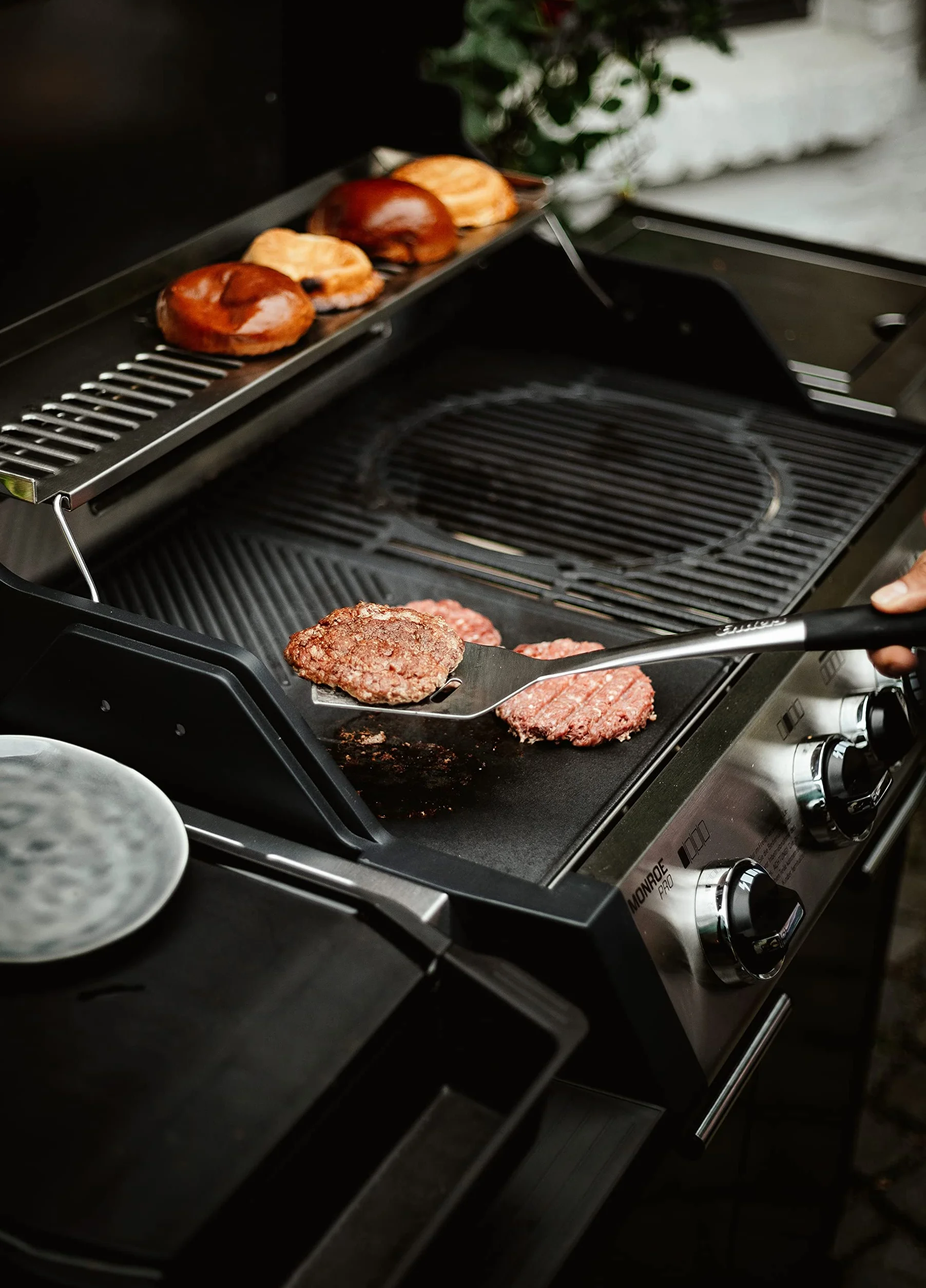 Enders Spatule Barbecue Acier Inoxydable 8788 Poignée Doux Toucher Accessoire Barbecue Noir