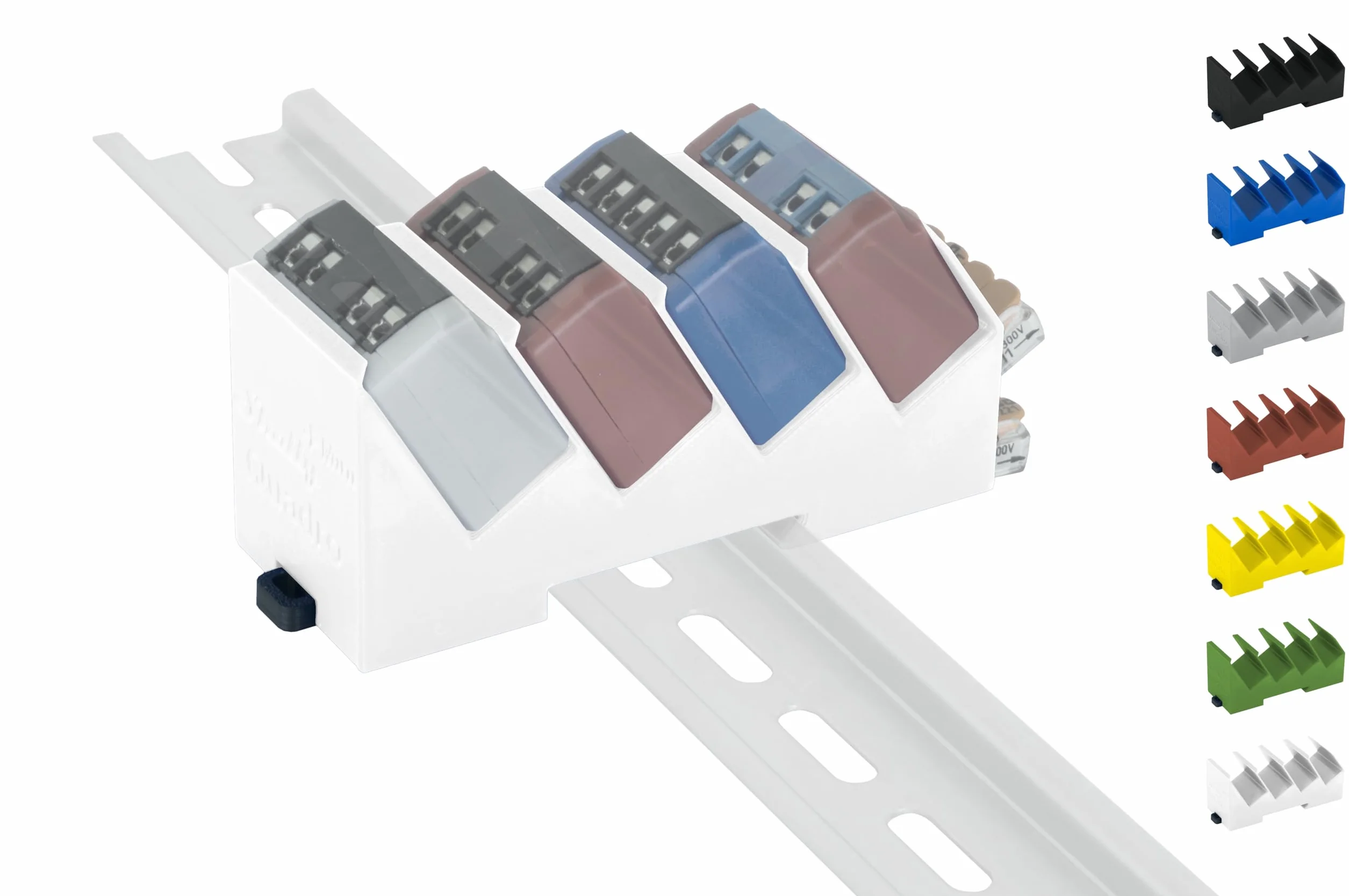 Shelly MINI Quadro Support de rail DIN 35 mm Blanc