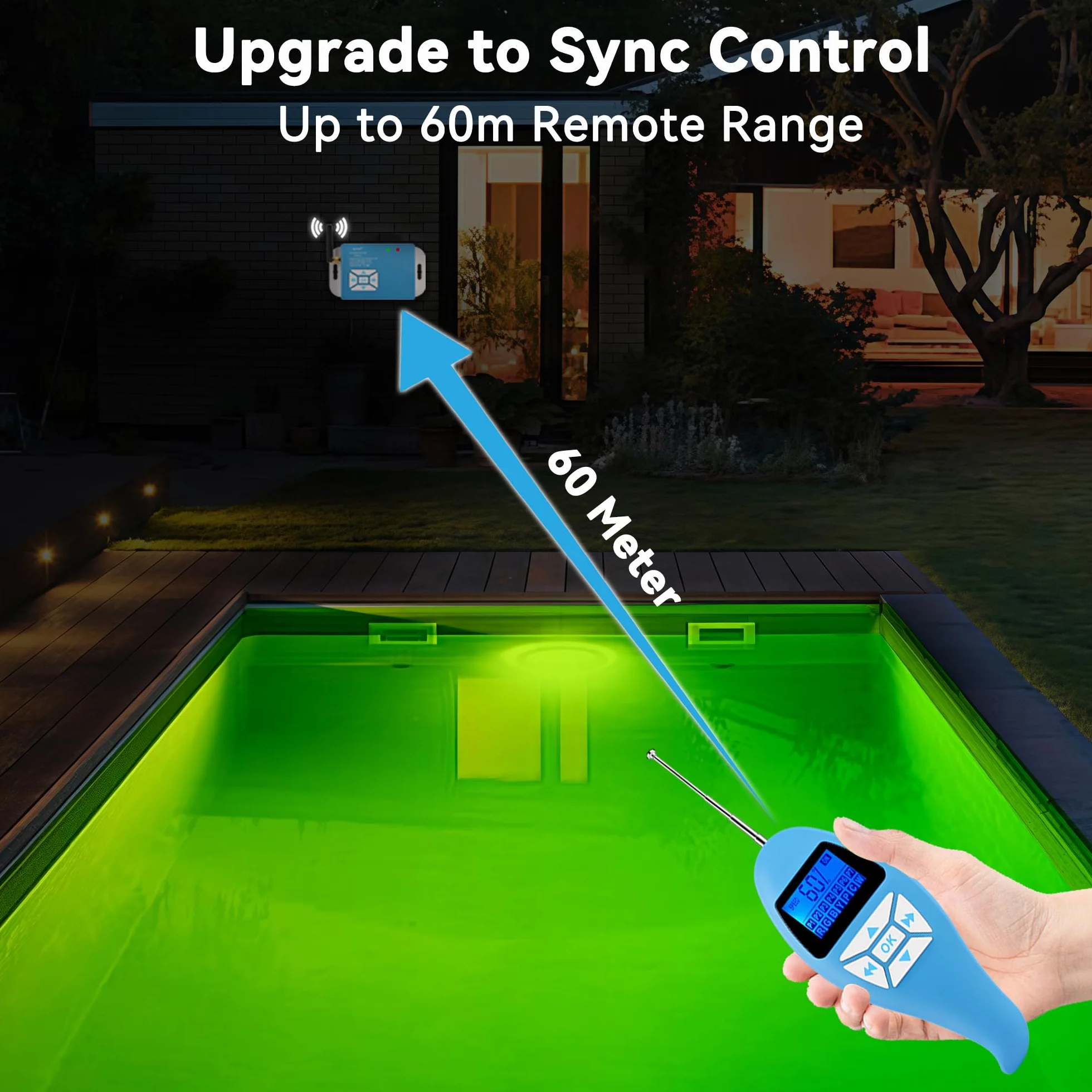 LyLmLe Projecteur Piscine Vissable 15W Spot LED RGB Multicolore Ø190mm 12V AC Lot de 2