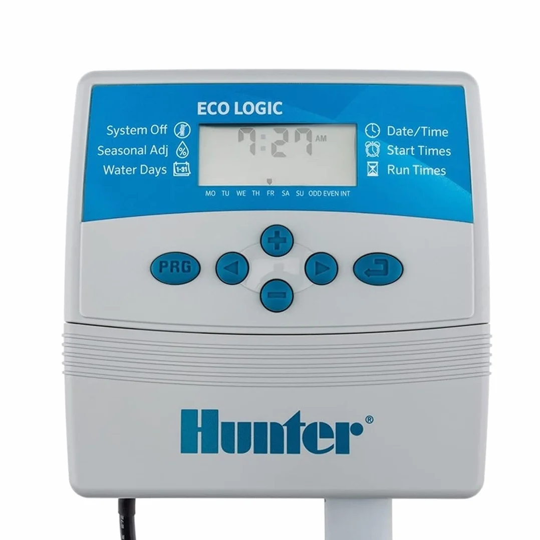 Hunter ELC-401I-E Programmateur d'arrosage électrique Eco Logic 4 Stations Intérieur 24V