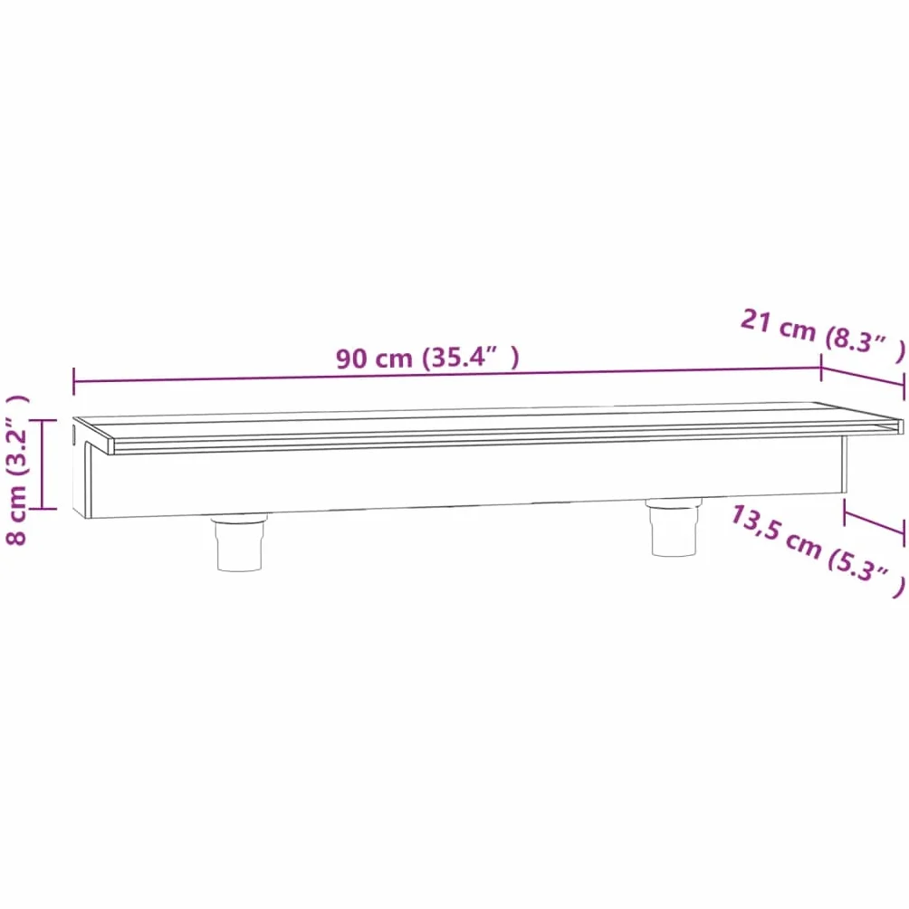 vidaXL Déversoir Cascade LED RVB Acrylique 90 cm Fontaine Décorative Jardin