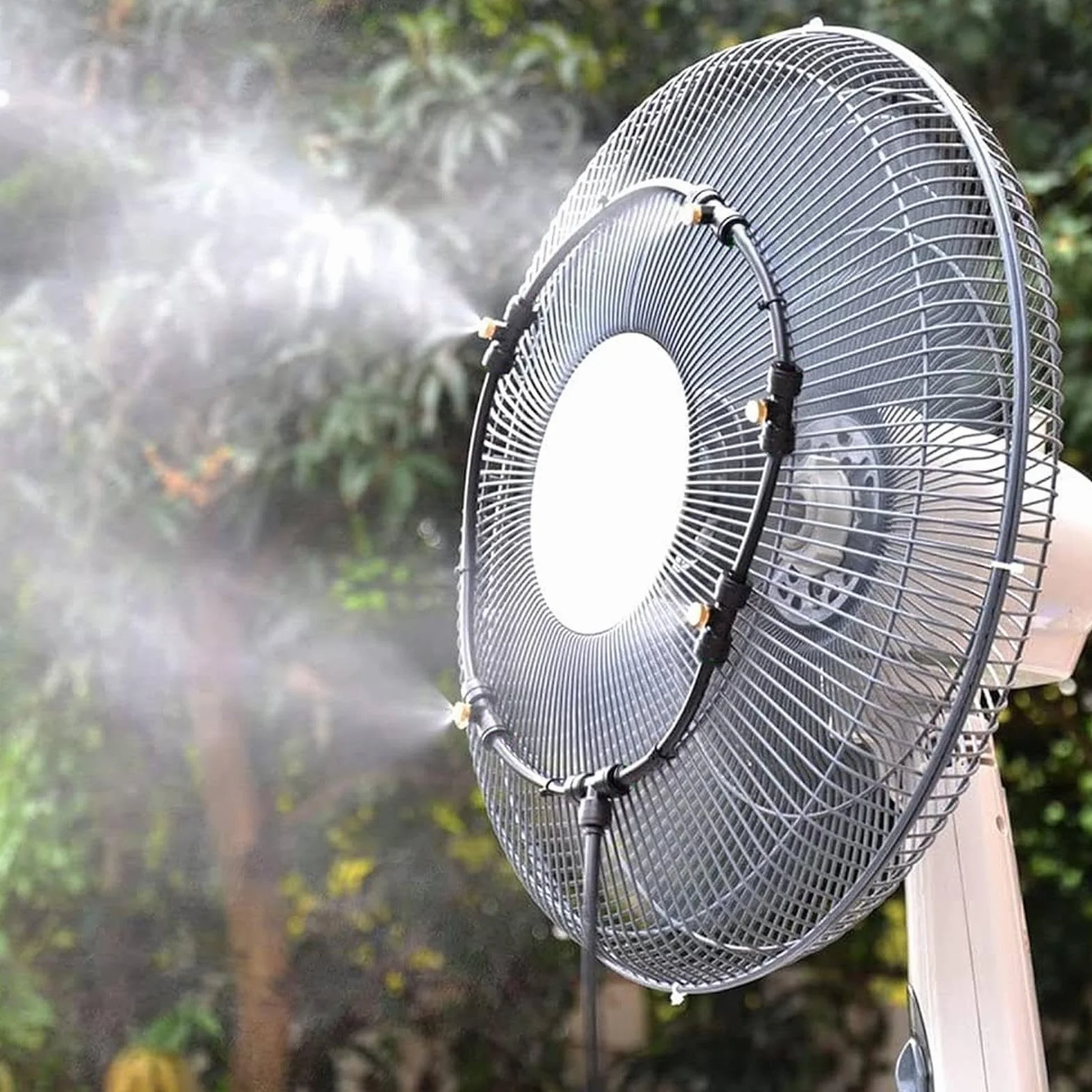 Kit de brumisation pour ventilateur extérieur portable, se connecte à n'importe quel ventilateur patio jardin