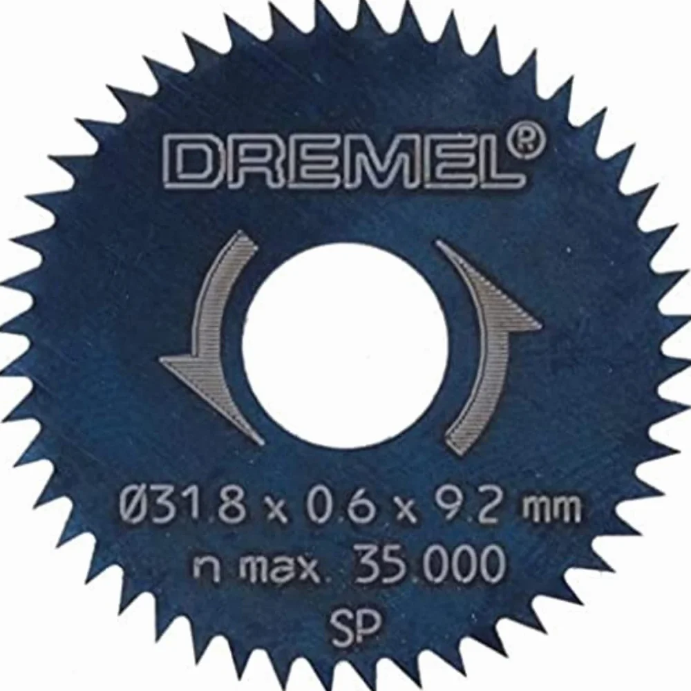 Dremel Lame Rip & Cross Cut 546, disque à tronçonner à 2 outils rotatifs pour couper le bois et le stratifié, diamètre de travail 31,8 mm, profondeur de coupe maximale 6,4 mm