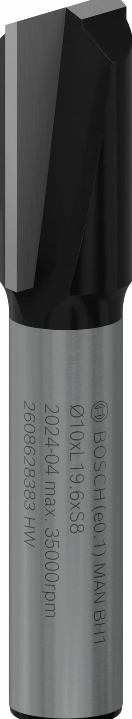 Bosch 1x Fraise à rainurer droite PRO, deux goujures (pour Bois résineux, Bois dur, Ø 10 mm, Professional Accessoire Défonceuse manuelle, Fraise à araser)