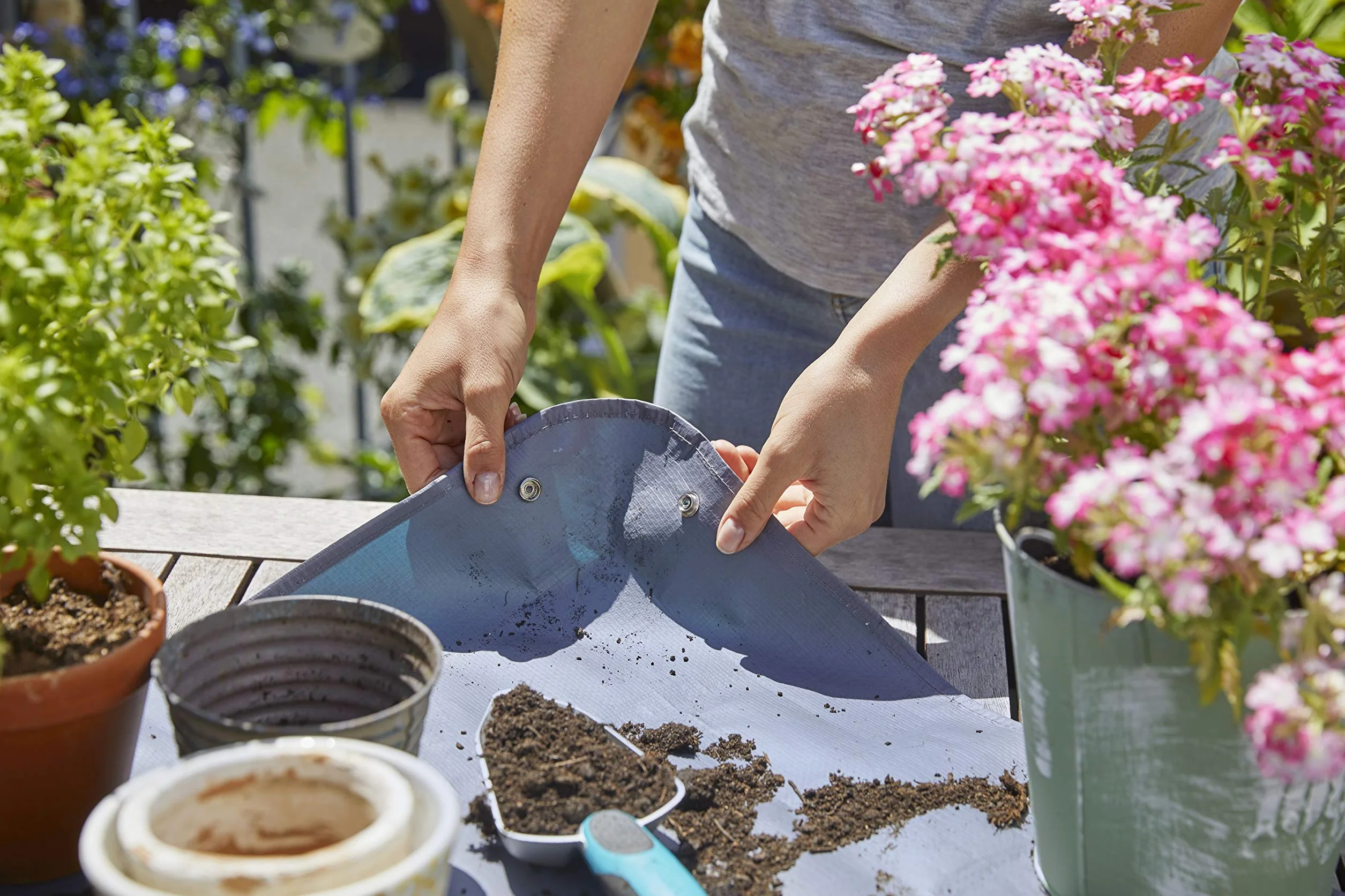 Gardena City Jardinage Mat S: Tableau de Travail Tissu Hydrofuge 80 x 80 cm