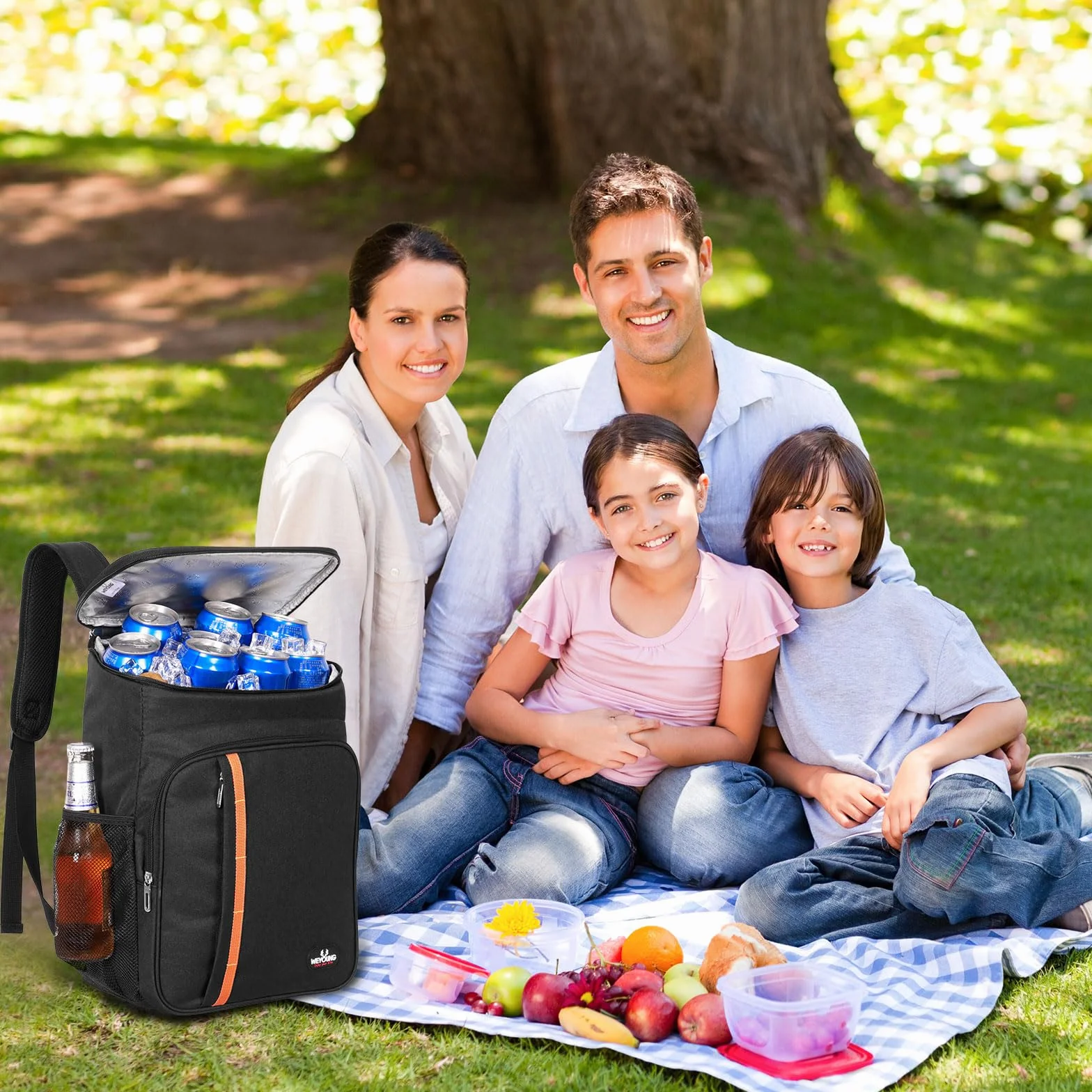 HEQUN Sac à Dos Isotherme 23L Glacière Portable Cooler Backpack pour Pique-Nique Plage Camping