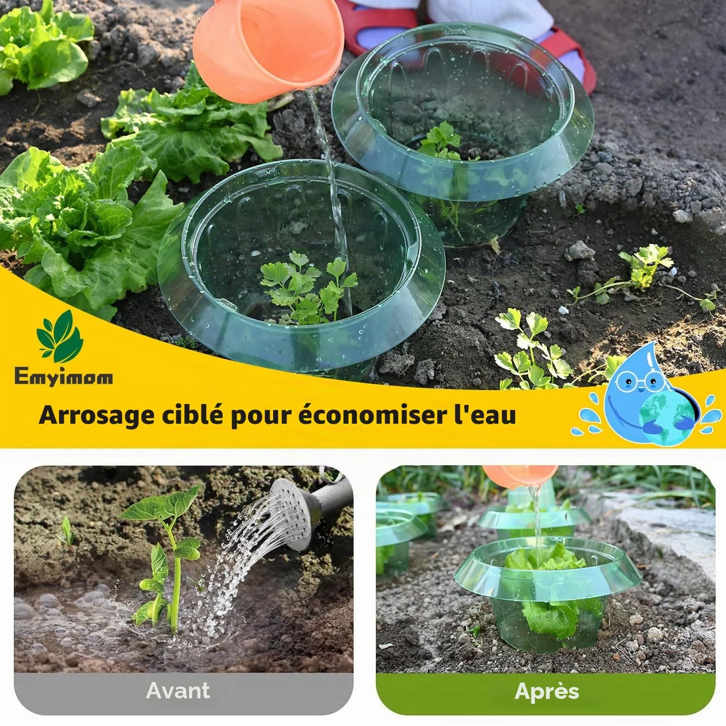 Collier anti-limaces 10 anneaux protection salades choux jardinière surélevée
