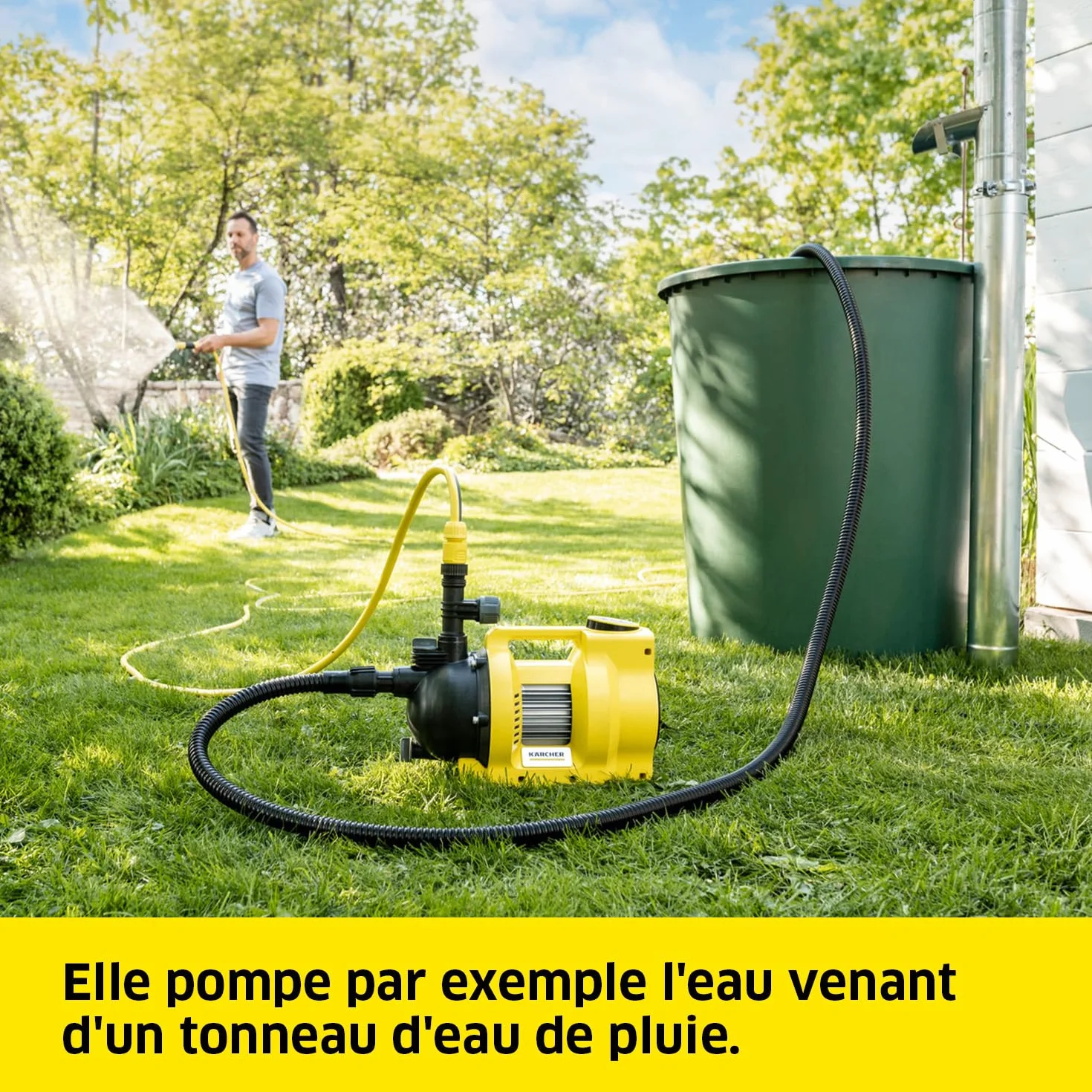 Pompe d'Arrosage Kärcher Bp 5,000 Garden Set Plus, Moteur 600 W, Débit de 5 000 L/H, 4 Bar, HautEUr Manométrique Totale 40 M, HautEUr D’Aspiration Max, 8 m