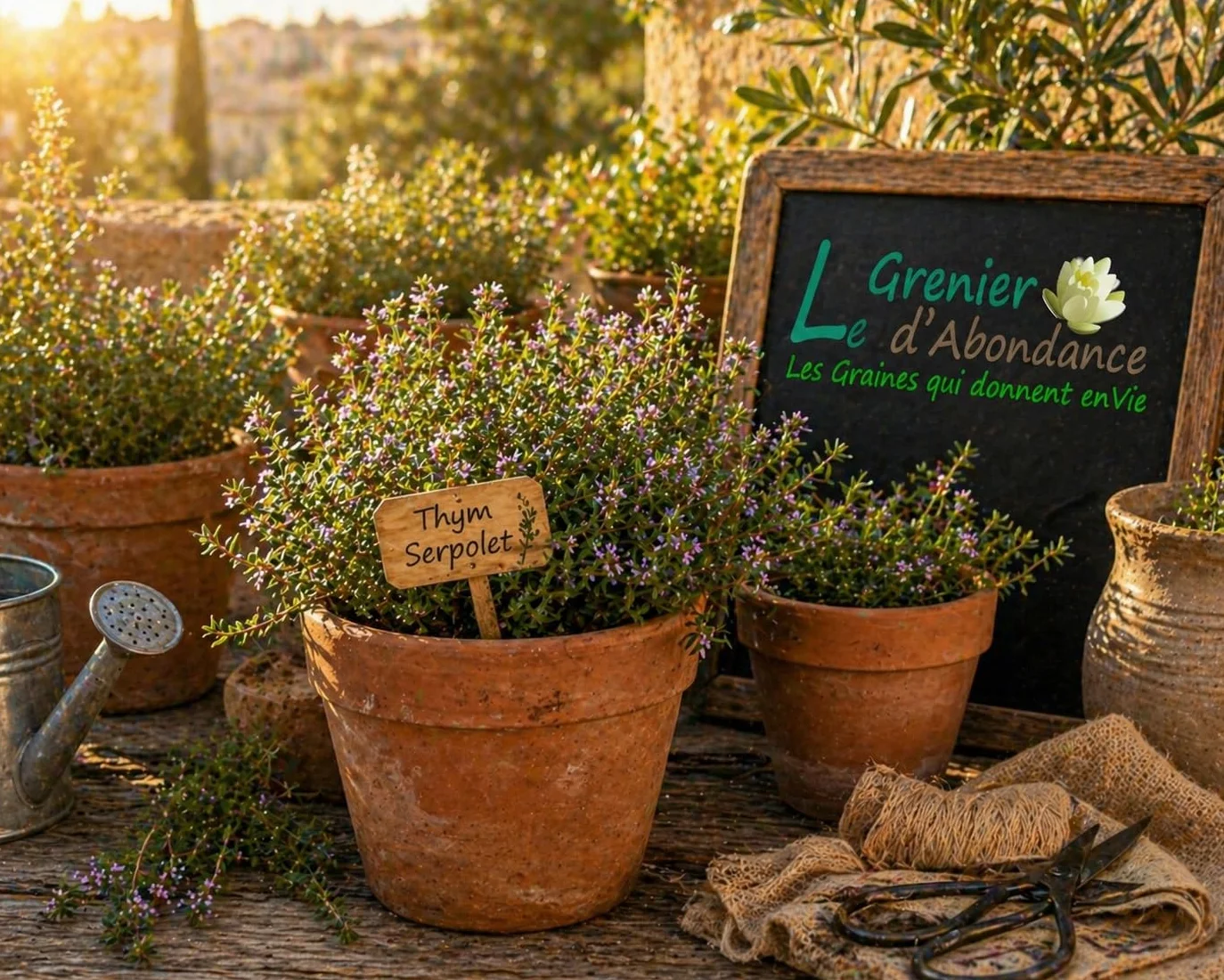 Le Grenier d'Abondance THYM SERPOLET Thymus serpylum 100 graines Aromatiques à semer