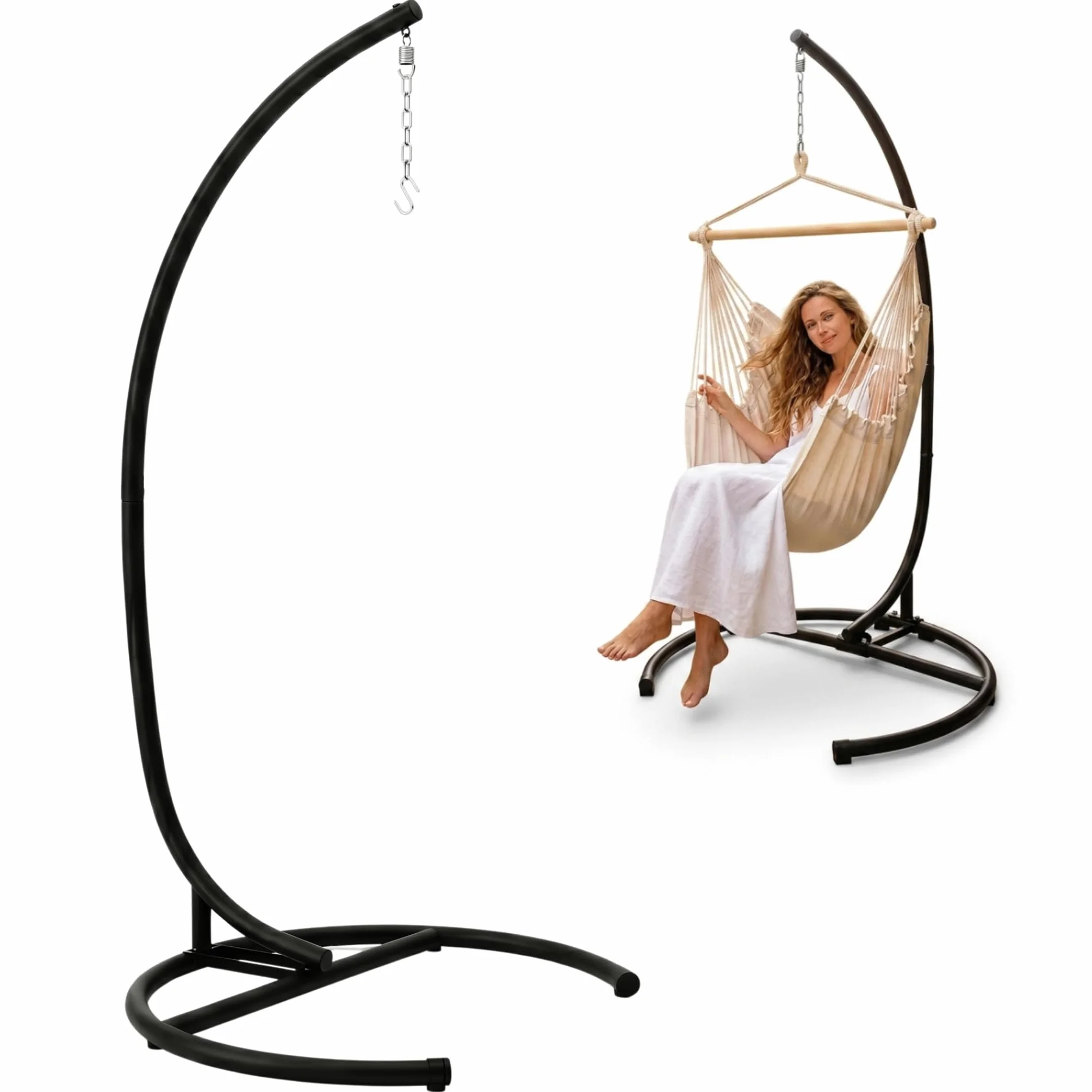AMANKA Support Fauteuil Suspendu 210cm 150kg Cadre Jardin