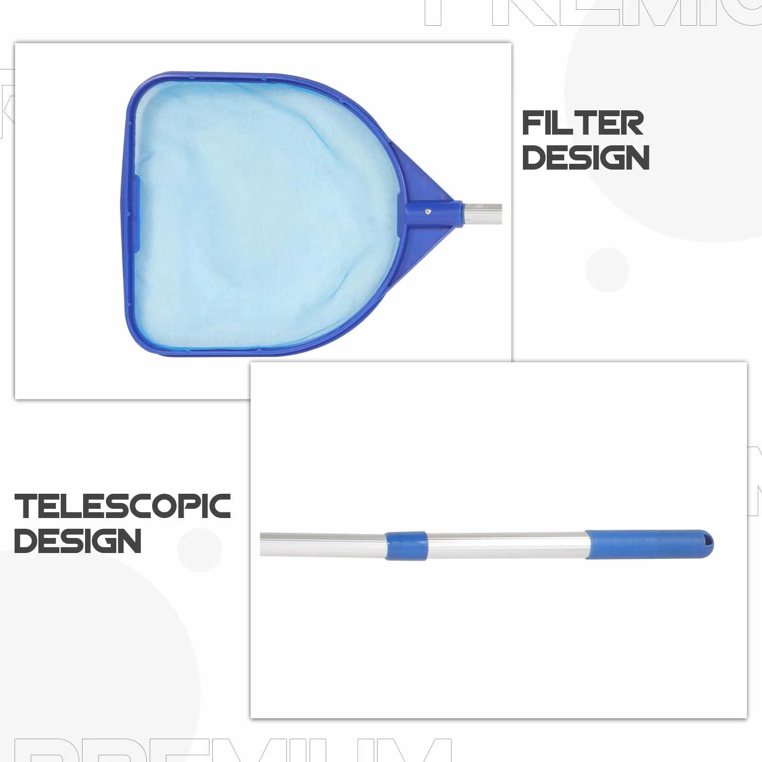 Épuisette de Fond Piscine Filet Nettoyage