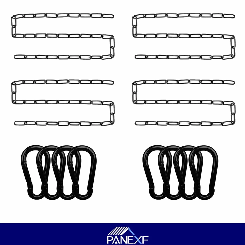 Chaîne d'extension 4 pièces Ø4mm 50cm Chaîne en Métal avec Mousqueton