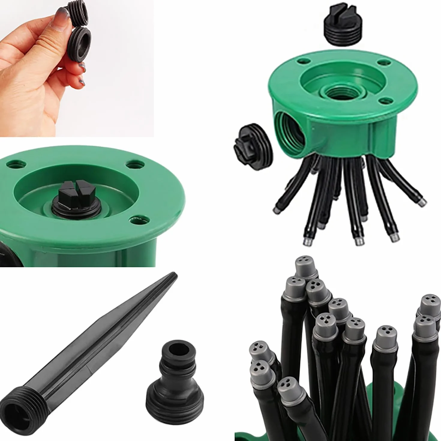 Arroseur Rotatif Pelouse Automatique Jardin Irrigation 1 Pièce Vert Système Souterrain Potager Multi Tête