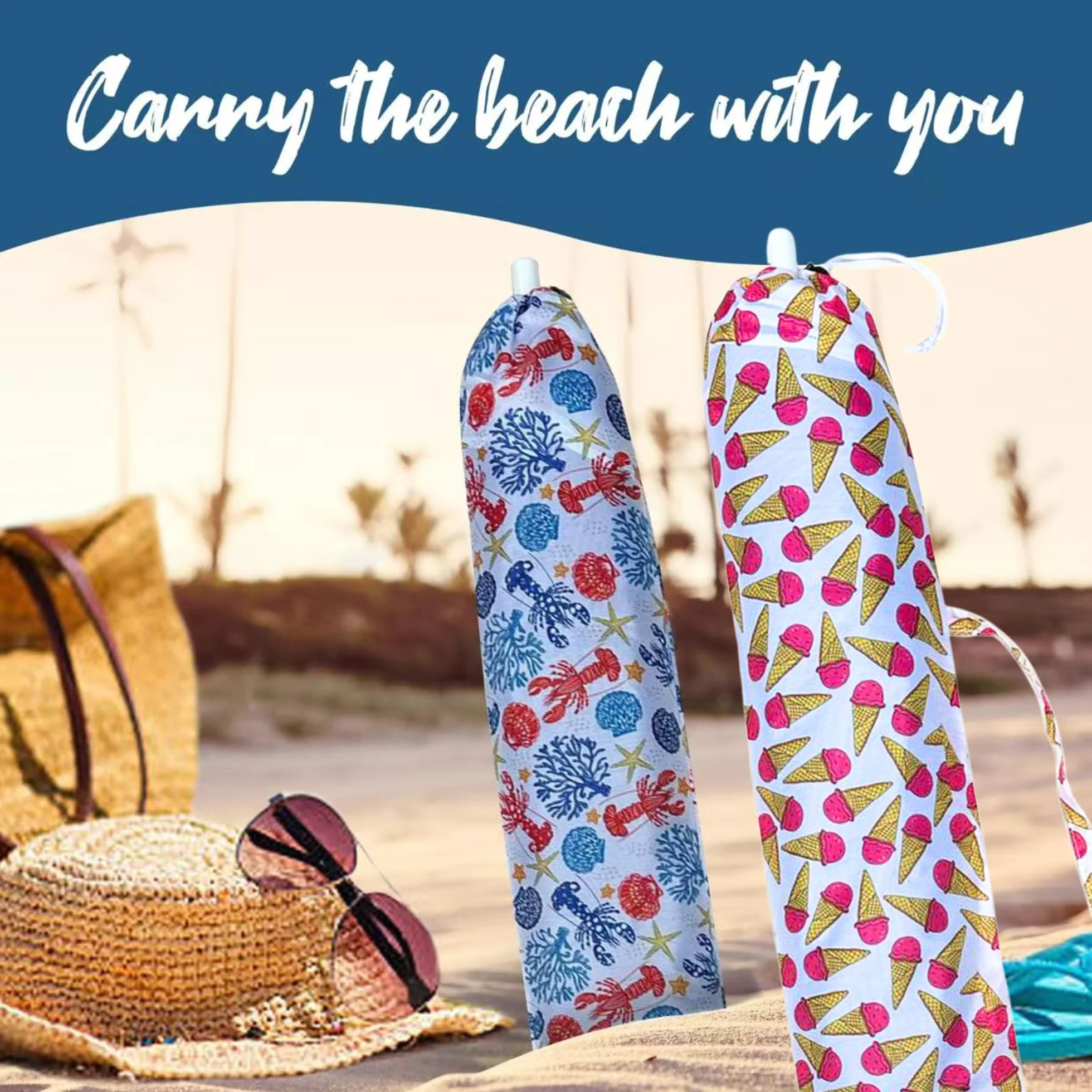 Sac Parasol De Plage Avec Poignée Robuste Housse Accessoire