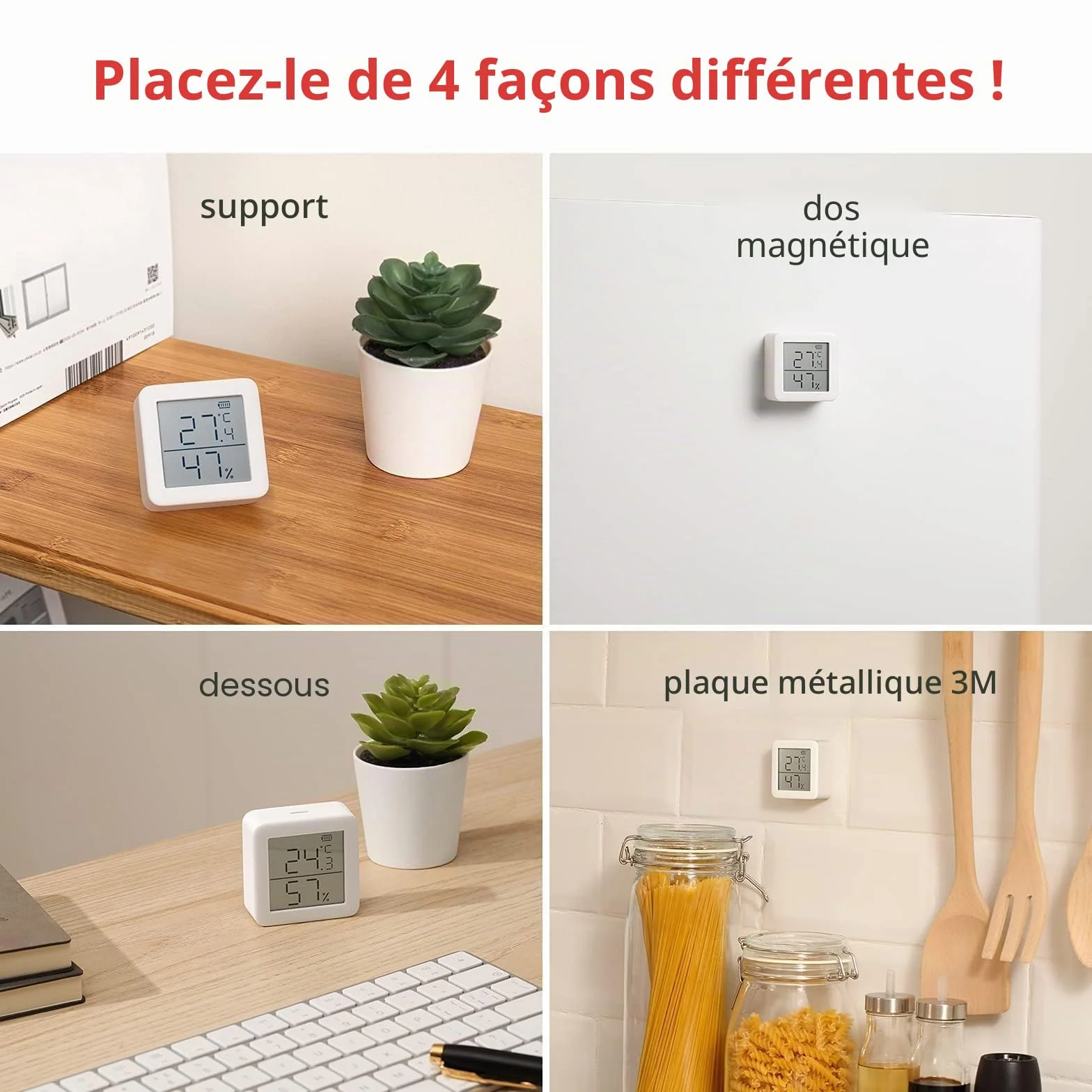 SwitchBot Thermomètre Hygromètre Intérieur Connecté - Thermo-hygromètre Numérique avec APP, Stockage de Données, Écran LCD