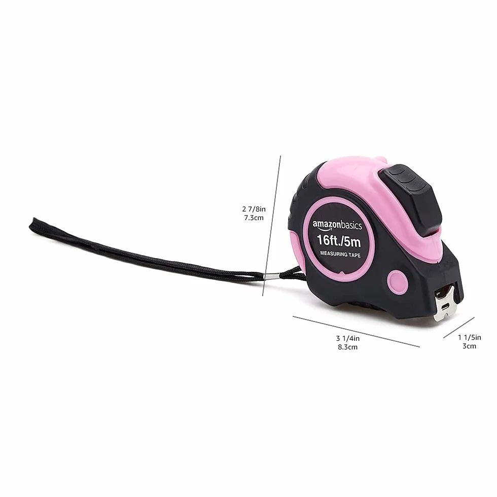 Amazon Basics Mètre ruban 5 m rose