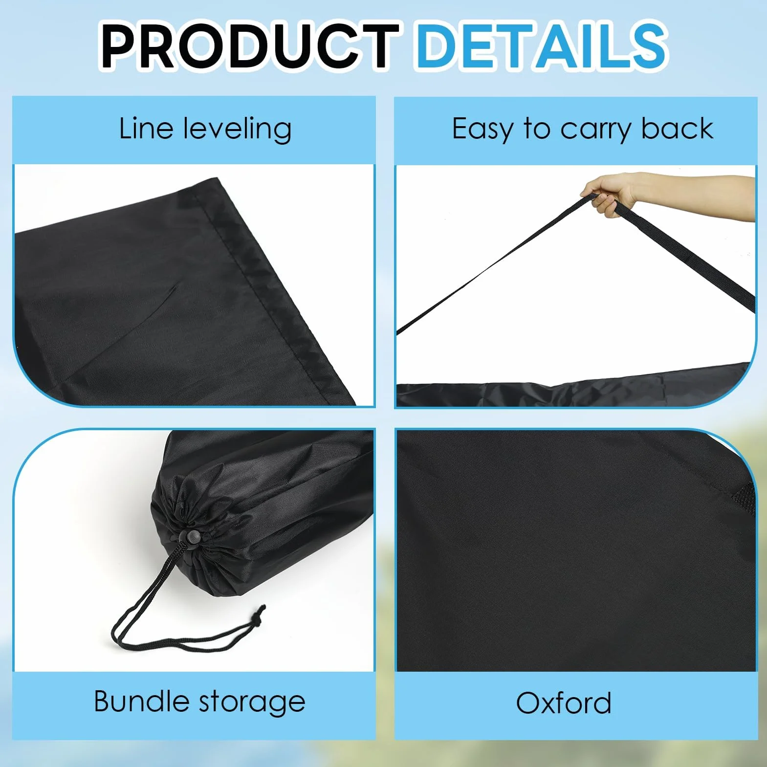 Housse de parasol de plage avec poignée, Tissu Oxford robuste, Protection de rechange