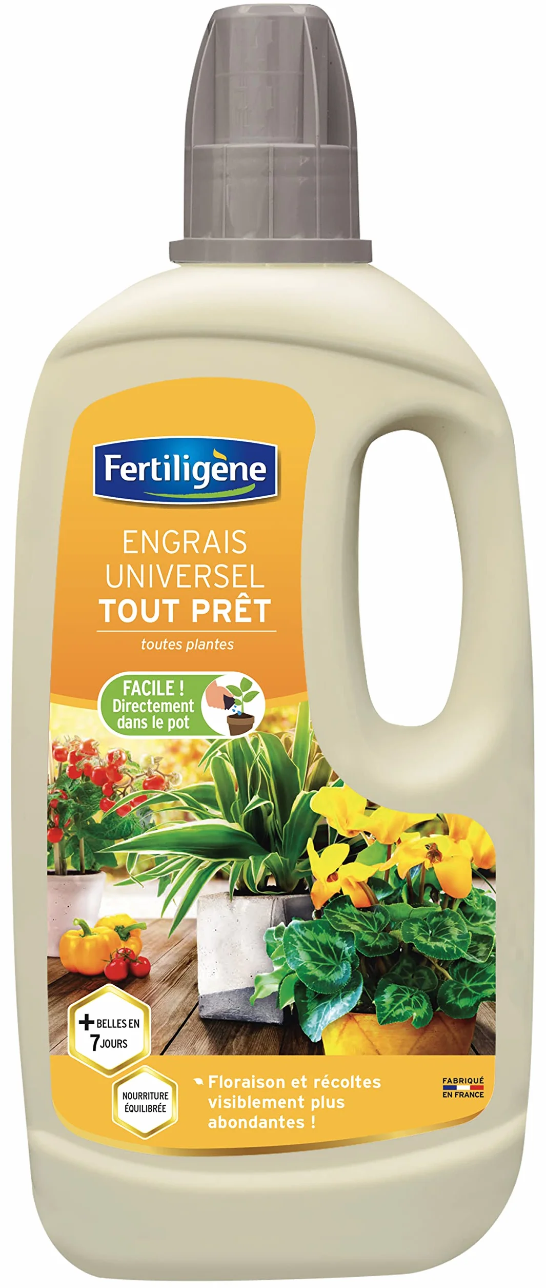 FERTILIGÈNE Engrais Universel Prêt à l'Emploi 1L – Nutrition Équilibrée Fleurs Fruits Légumes