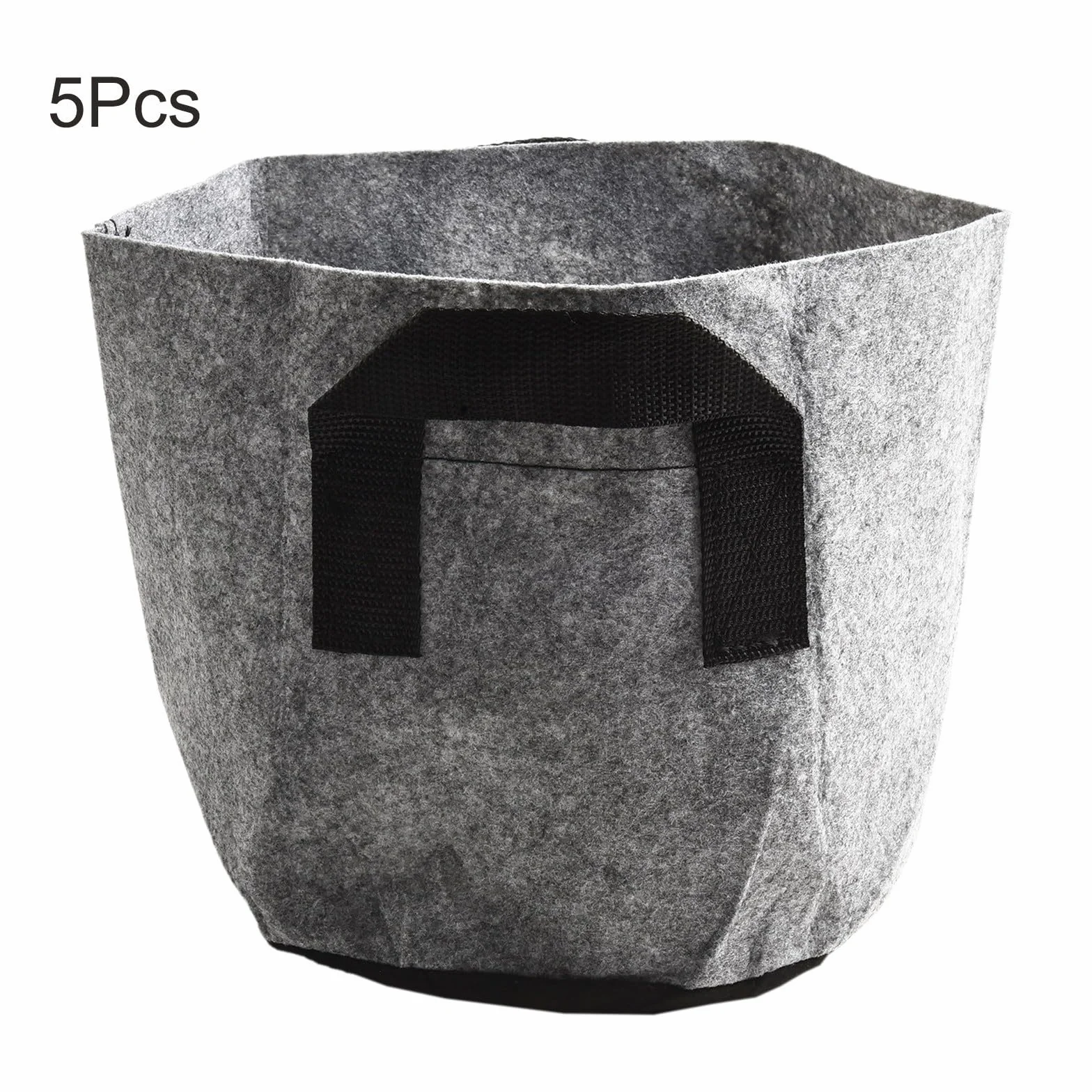 Lot de 5 pots de culture en tissu 7 litres drainage amélioré zone racinaire