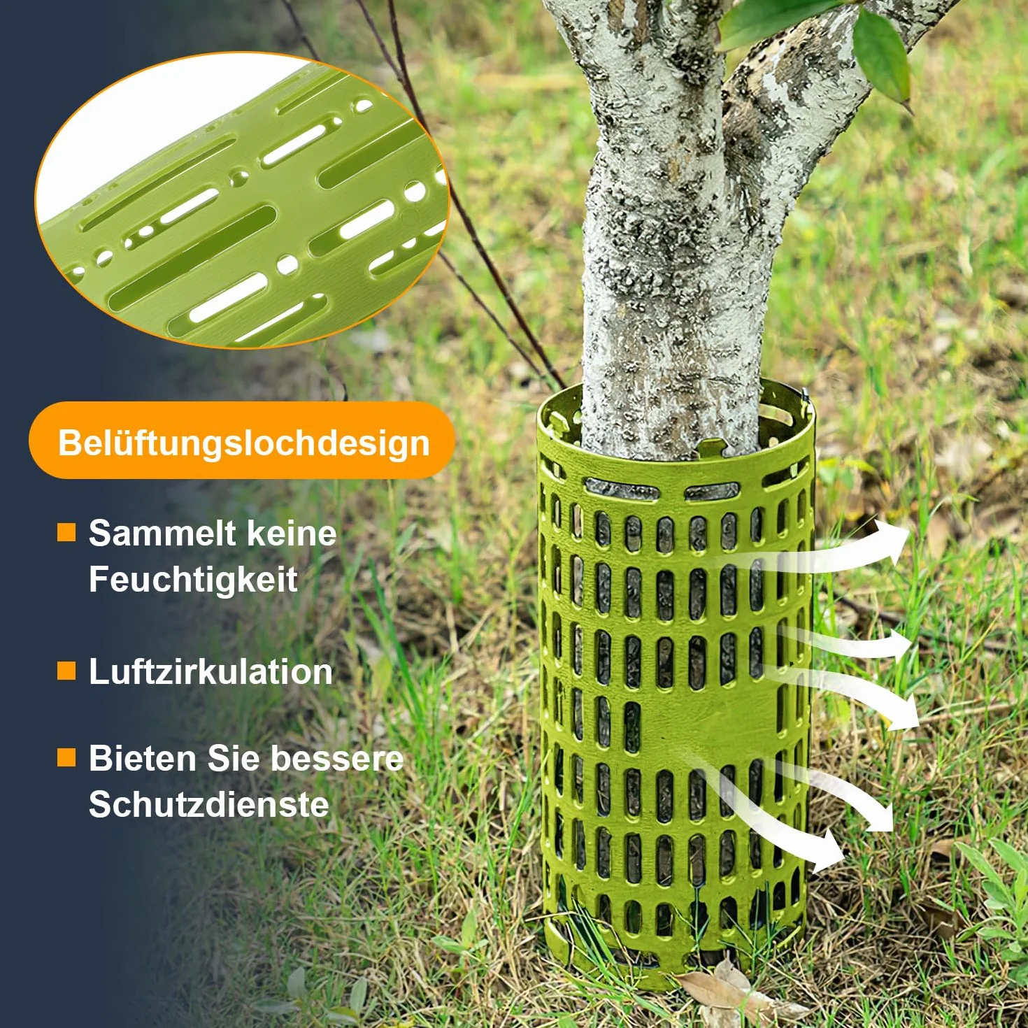 Protections pour Tronc d'arbre 20x30cm 8Pcs Taille Réglable avec Trous d'Aération Anti-Rongeurs