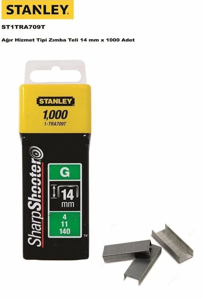 STANLEY 1-TRA709T Agrafe 14 mm Type G Boîte 1000 pièces