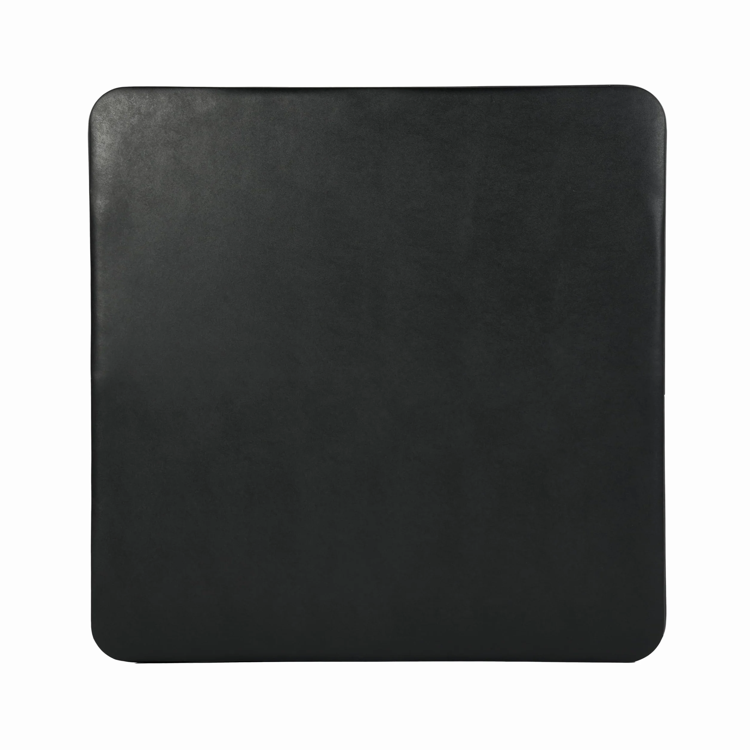 Tables de Bistrot pour Jardin Square Noire, Structure Métallique, Plateau MDF Rembourré Cuir Synthétique, Pliable 86x86cm