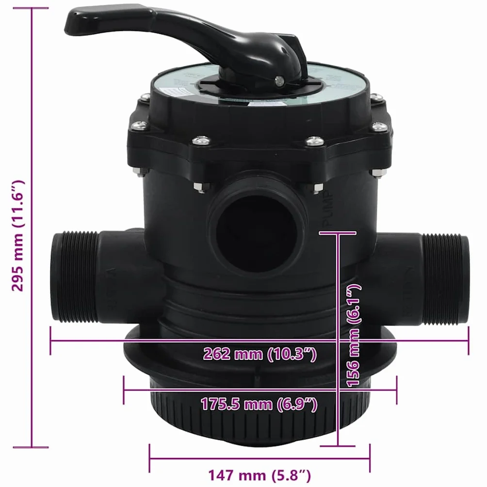 Soupape à multi voies 6 voies pour filtre à sable ABS 1,5