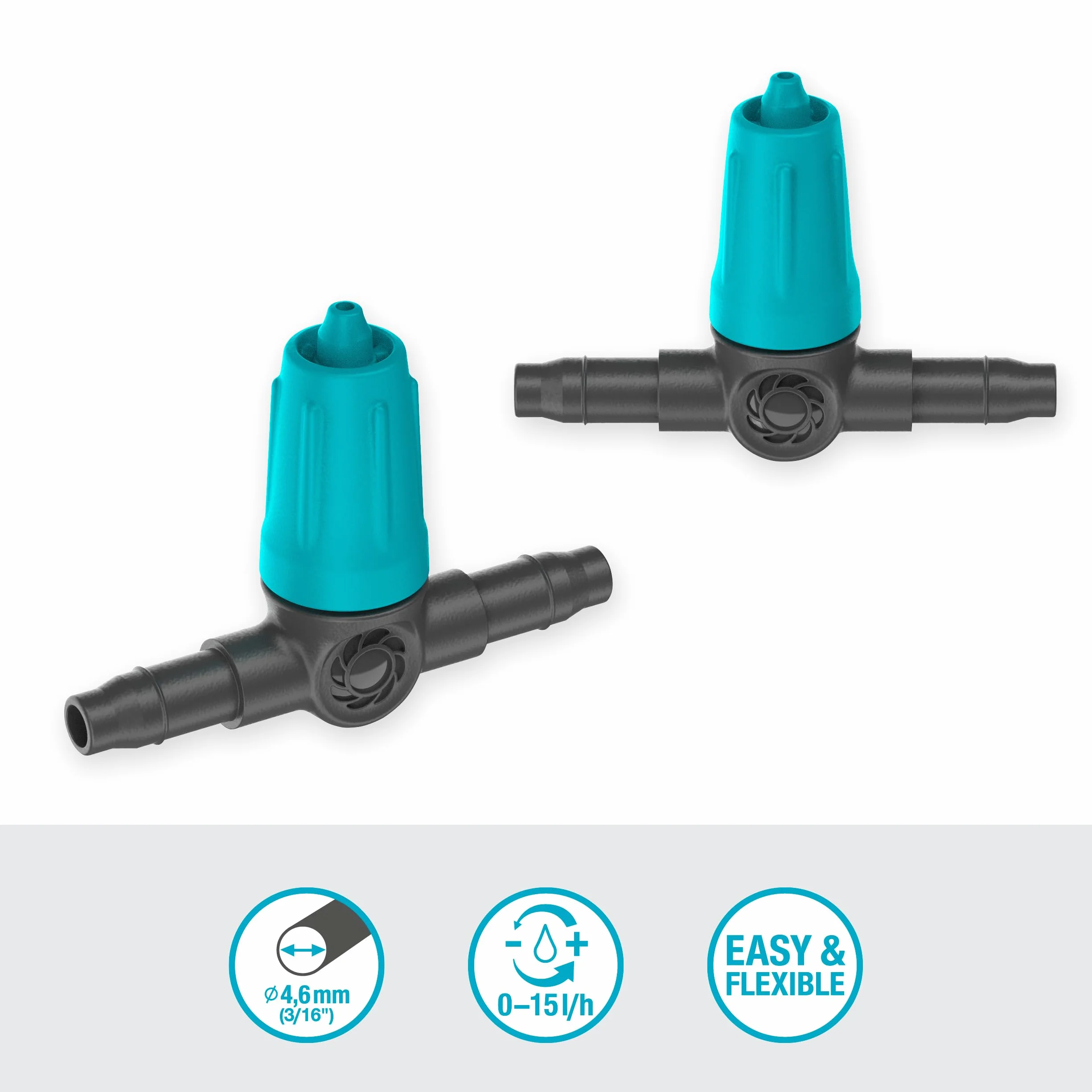 Gardena Adjustable Inline Drip Head 0–15 l/h