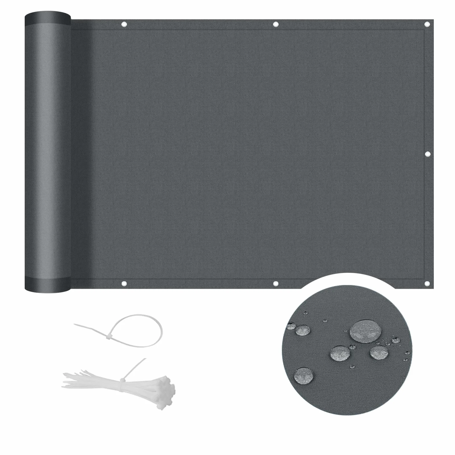 COOL AREA Brise Vue Balcon 100x300cm Imperméable UV Résistant pour Exterieur Terrasse Jardin