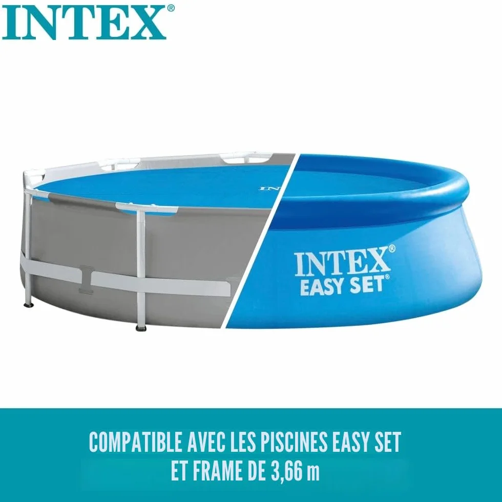 Intex Bâche Solaire Piscine 366 cm Bleu 28012