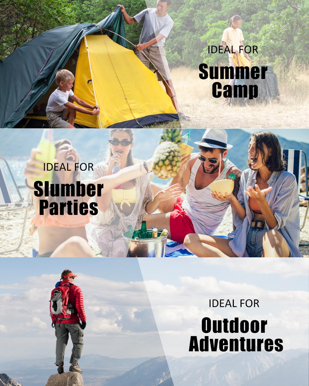 Lightweight All-Season Sleeping Bag with Compression Sack