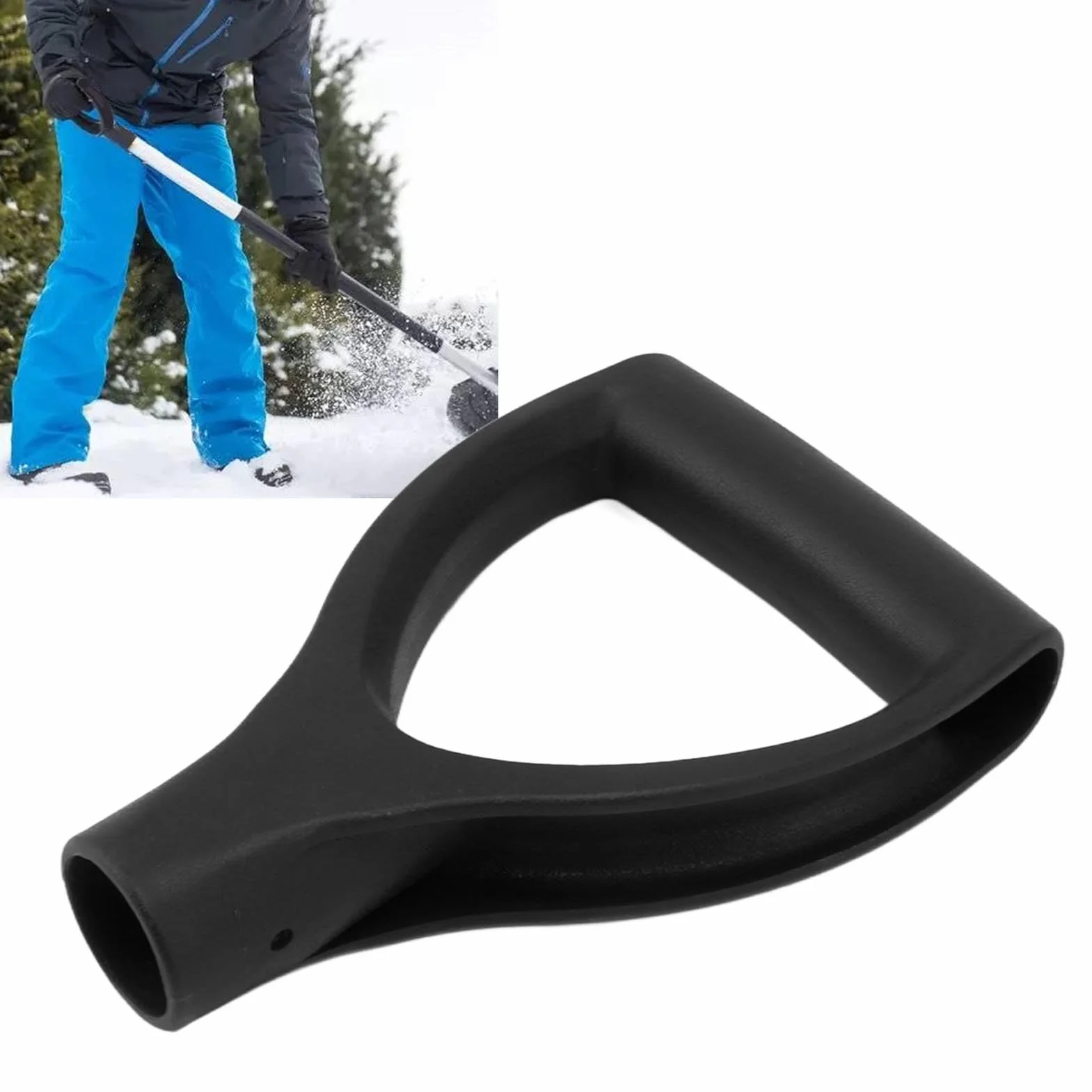 Pelle à Neige Poignée de Rechange PVC Diamètre Intérieur 32 mm Accessoires de Jardin Noir