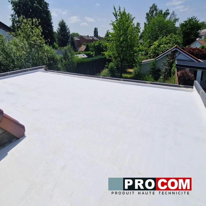 PRO COM Peinture toiture étanche Cool Roof, peinture réfléchissante blanche, anti chaleur 2.5 litres