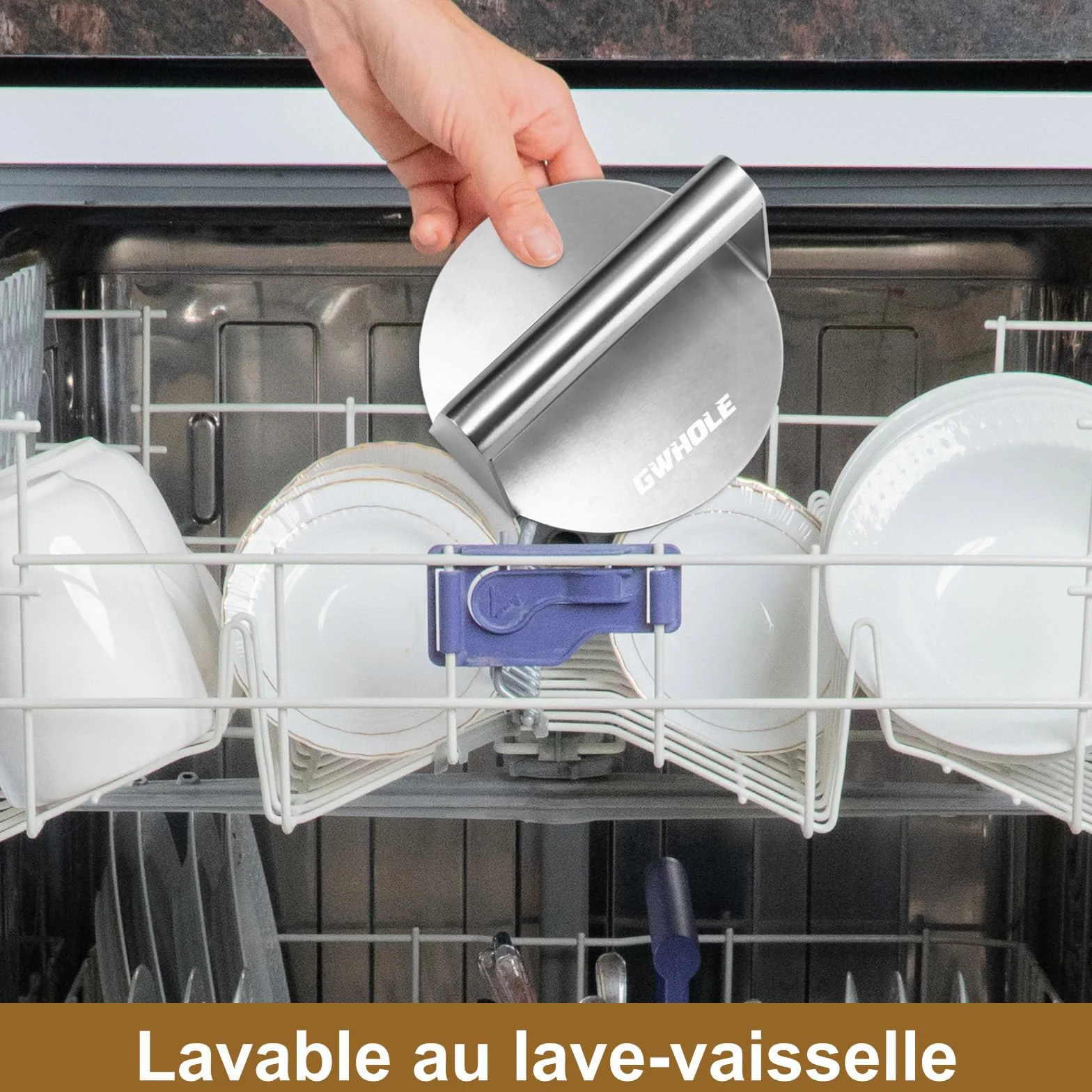 GWHOLE Presse Steak Haché Antiadhésive en Acier Inoxydable 304 pour Hamburger Smash Burger