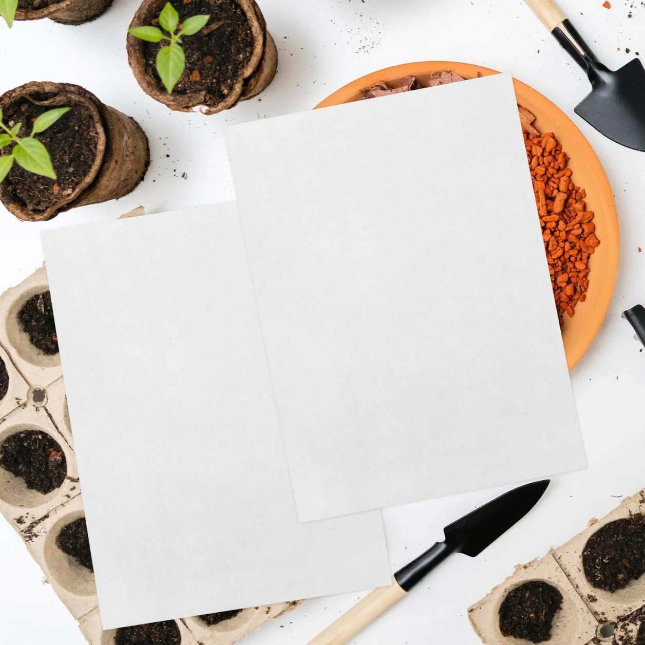 Yardwe Lot de 200 feuilles de papier de culture pour pousses et plateaux, 19 x 27 cm, sans terre, conservation de l'humidité pour microverts et bols de germination