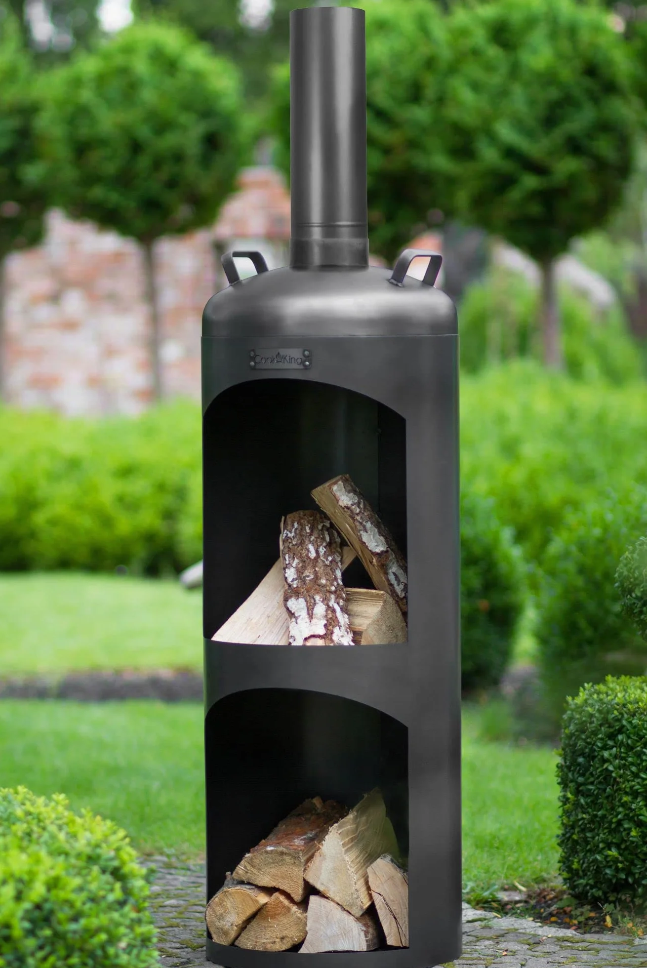 Cheminée de jardin CookKing Faro 158 cm Acier extérieur