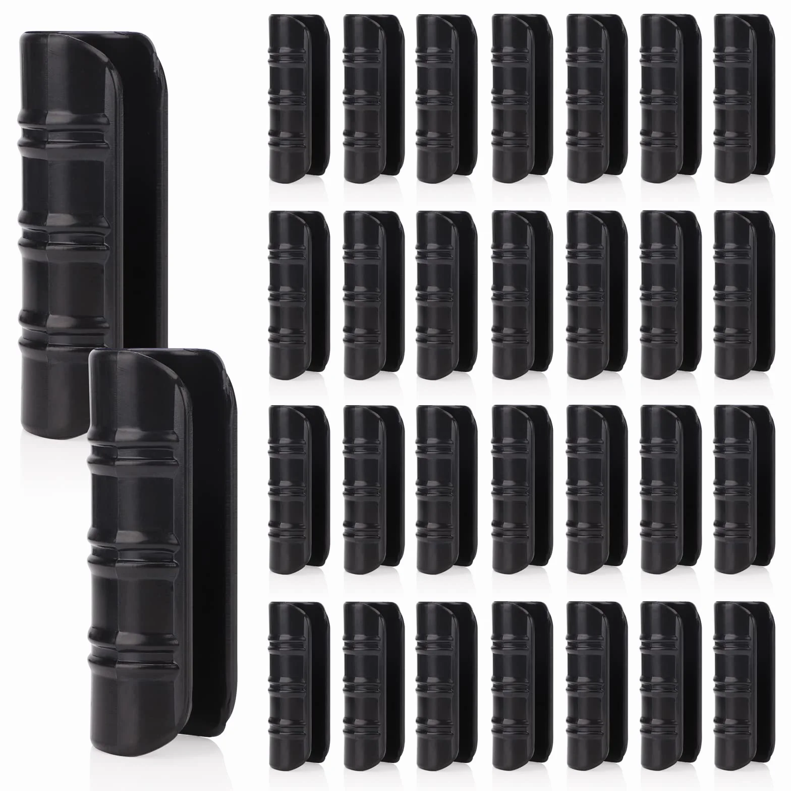30 PCS Jardin Bâtiments Tube Clip, Clips en Plastique pour Serre Film, Noir 25mm