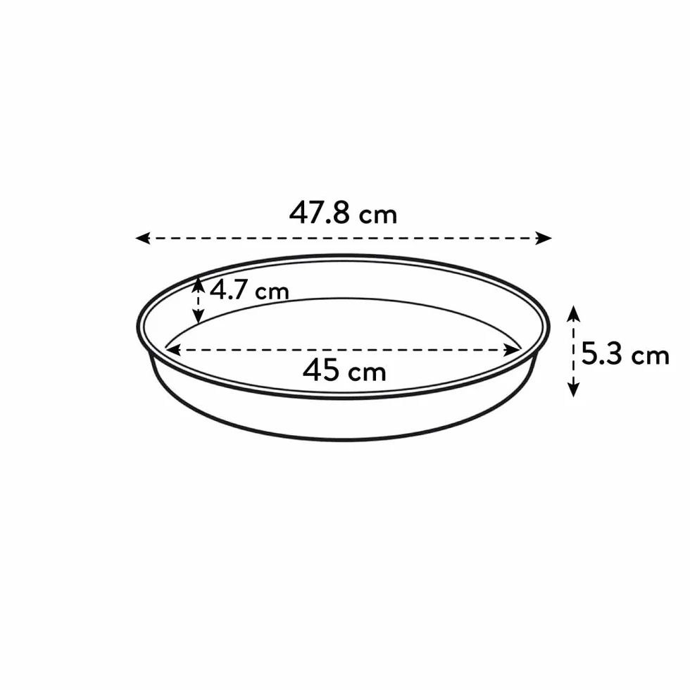 Elho Loft Urban Soucoupe Ronde Anthracite 48 x 48 x 5 cm