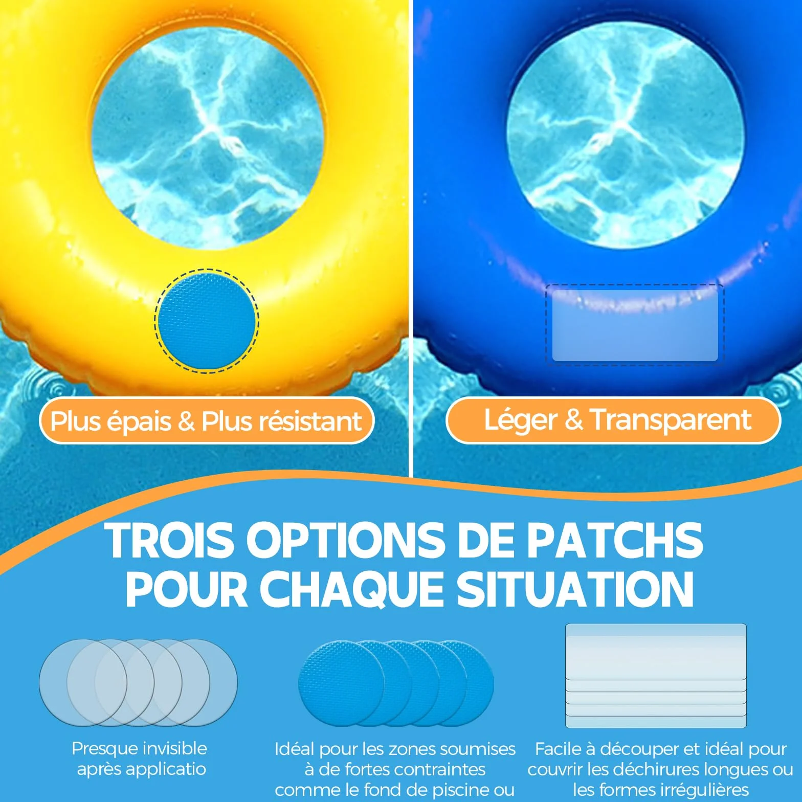 Kit Reparation Piscine Transparente Colle PVC pour Spa Gonflable 60ml