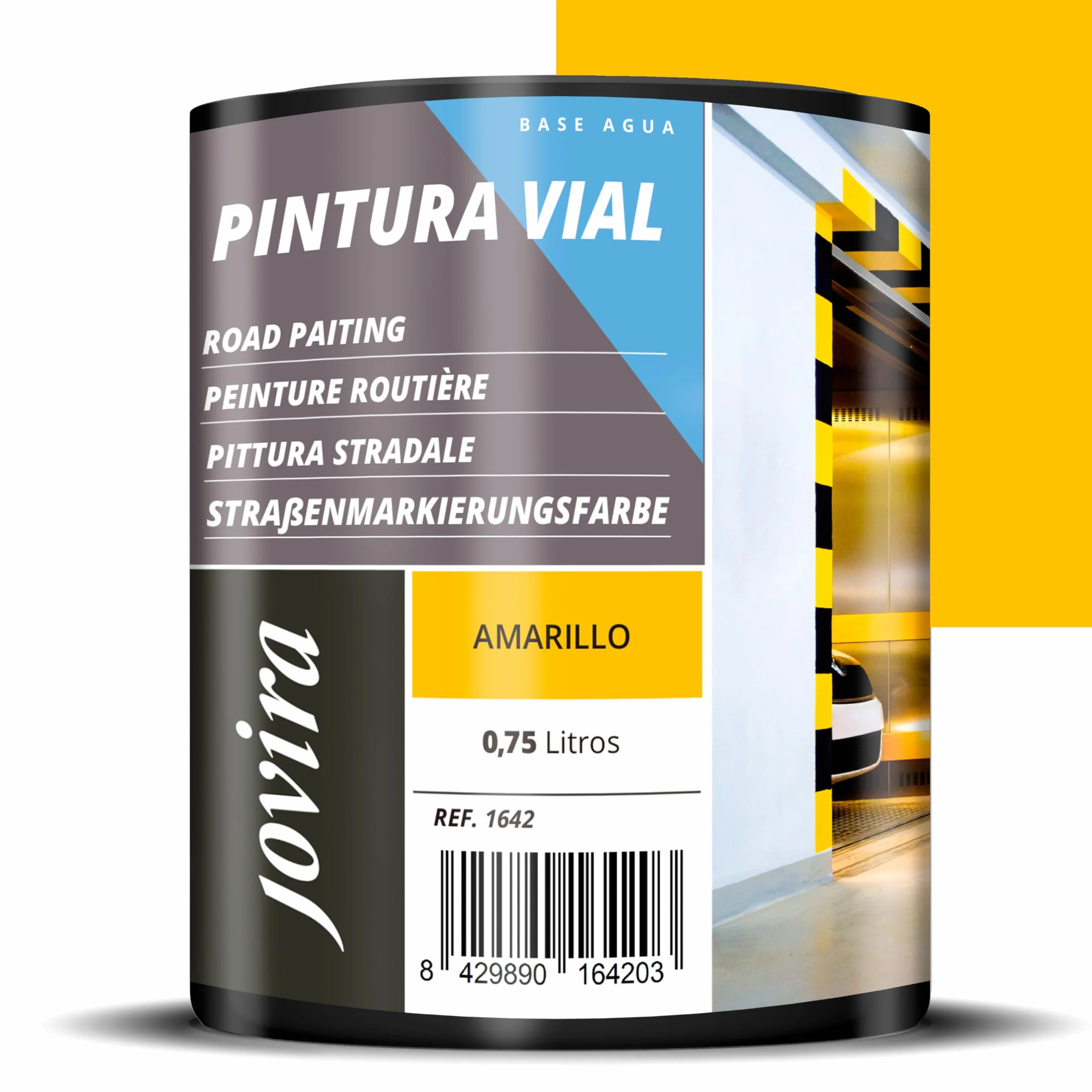 Peinture routière à base d'eau JOVIRA PINTURAS Jaune 750 ml