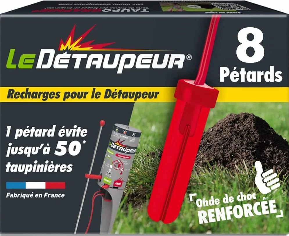 DETAUPEUR Kit Complet Anti Taupes et Rats Taupiers Puissance suffisante Tous Types (VALISETTE + Recharge)