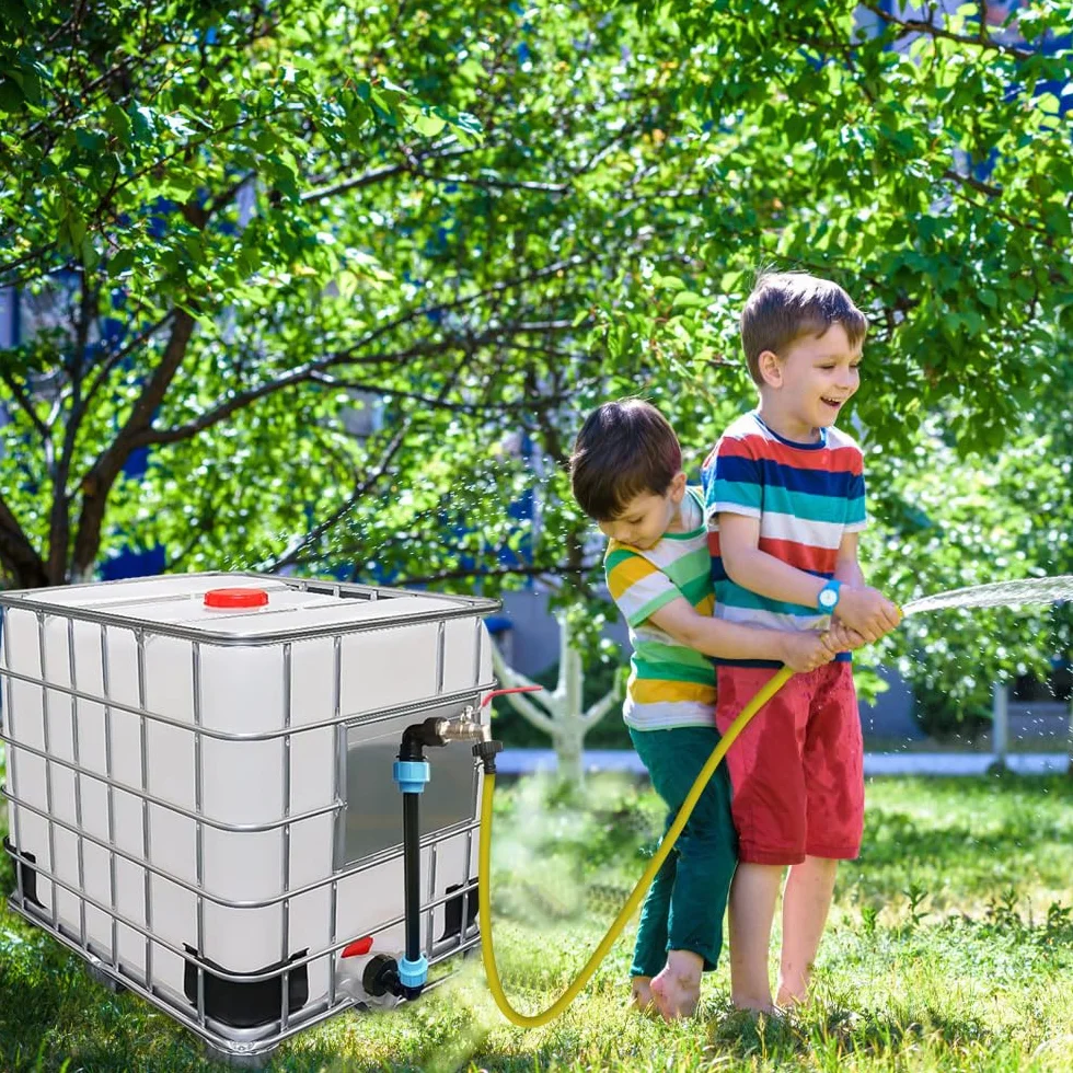 Adaptateur IBC Col de Cygne Laiton Raccord S60x6 3/4 Étanche Robinet Cuve 1000L Plastique