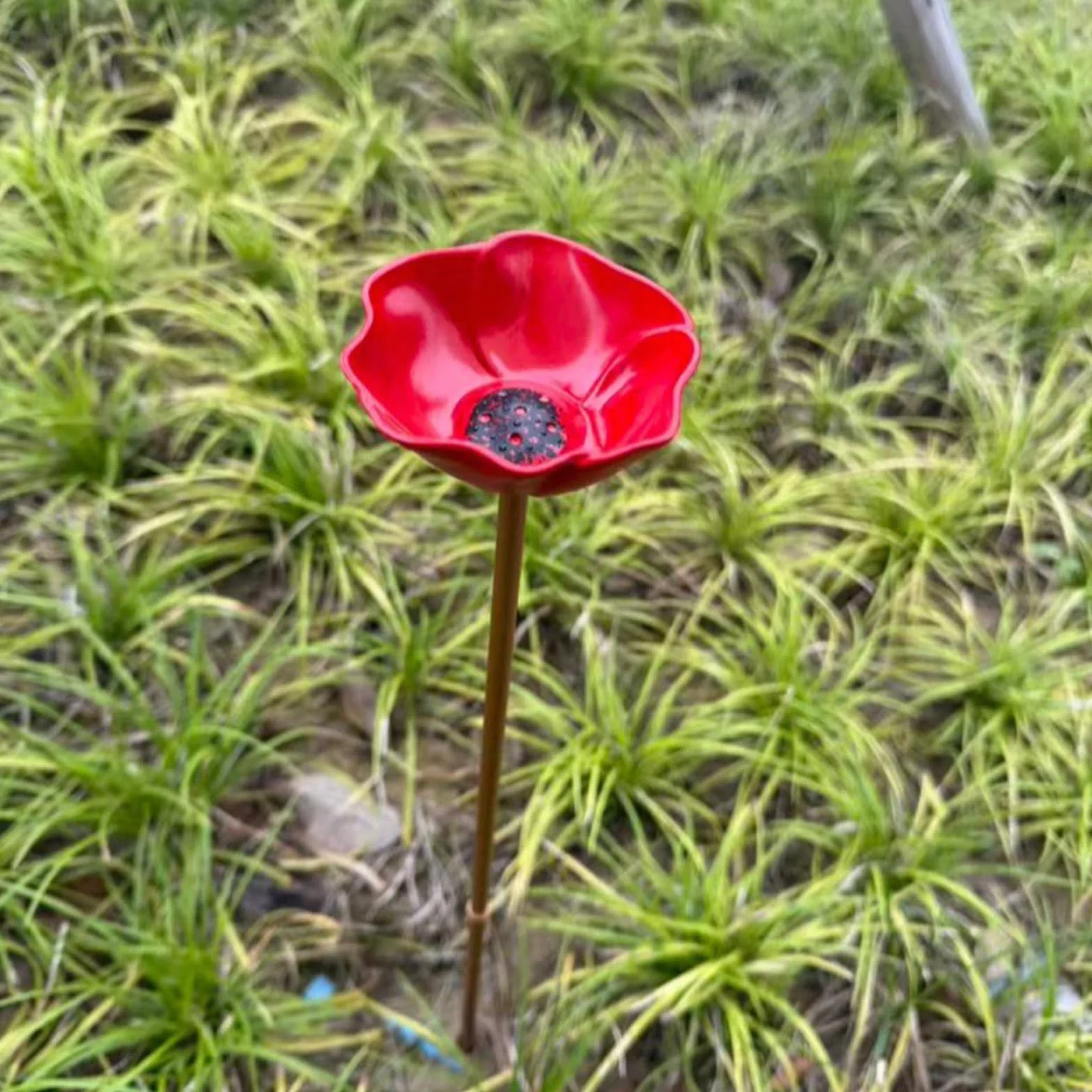 Station d'arrosage pour Oiseaux en métal Fer forgé Forme Fleur, Abreuvoir extérieur pour Papillons et Abeilles